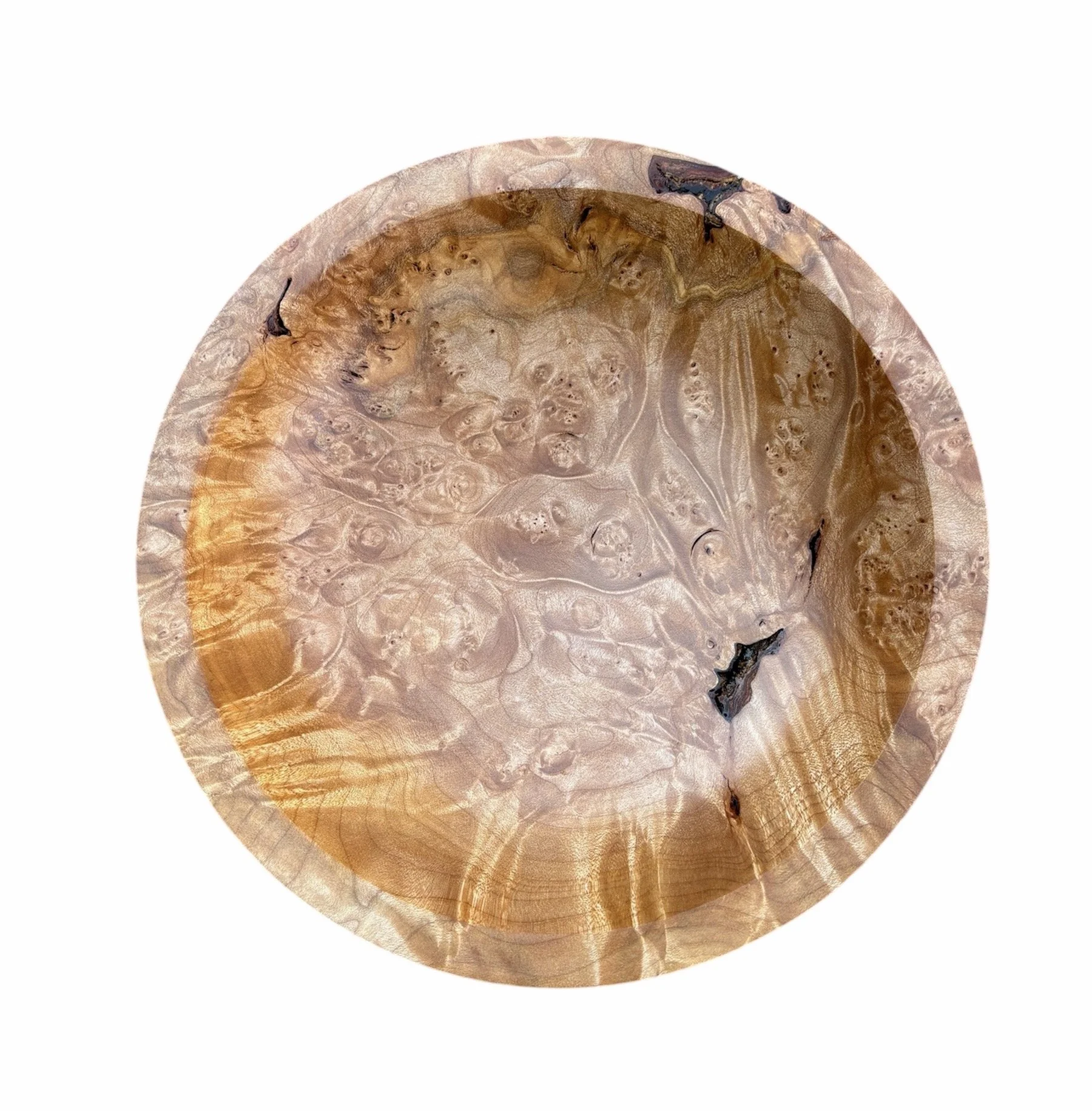 Maple Burl Bowl 
9.25” round x 2.5” high
$200