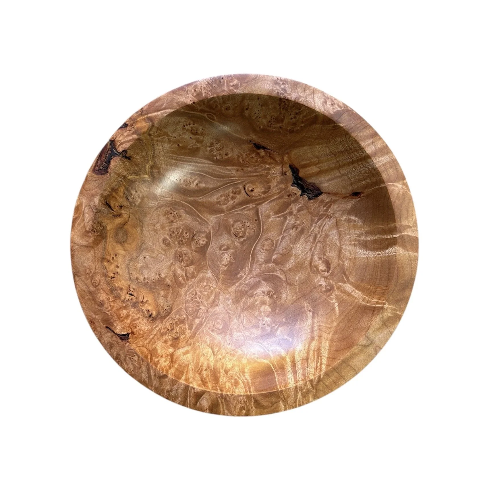 Maple Burl Bowl 
9.25” round x 2.5” high
$200