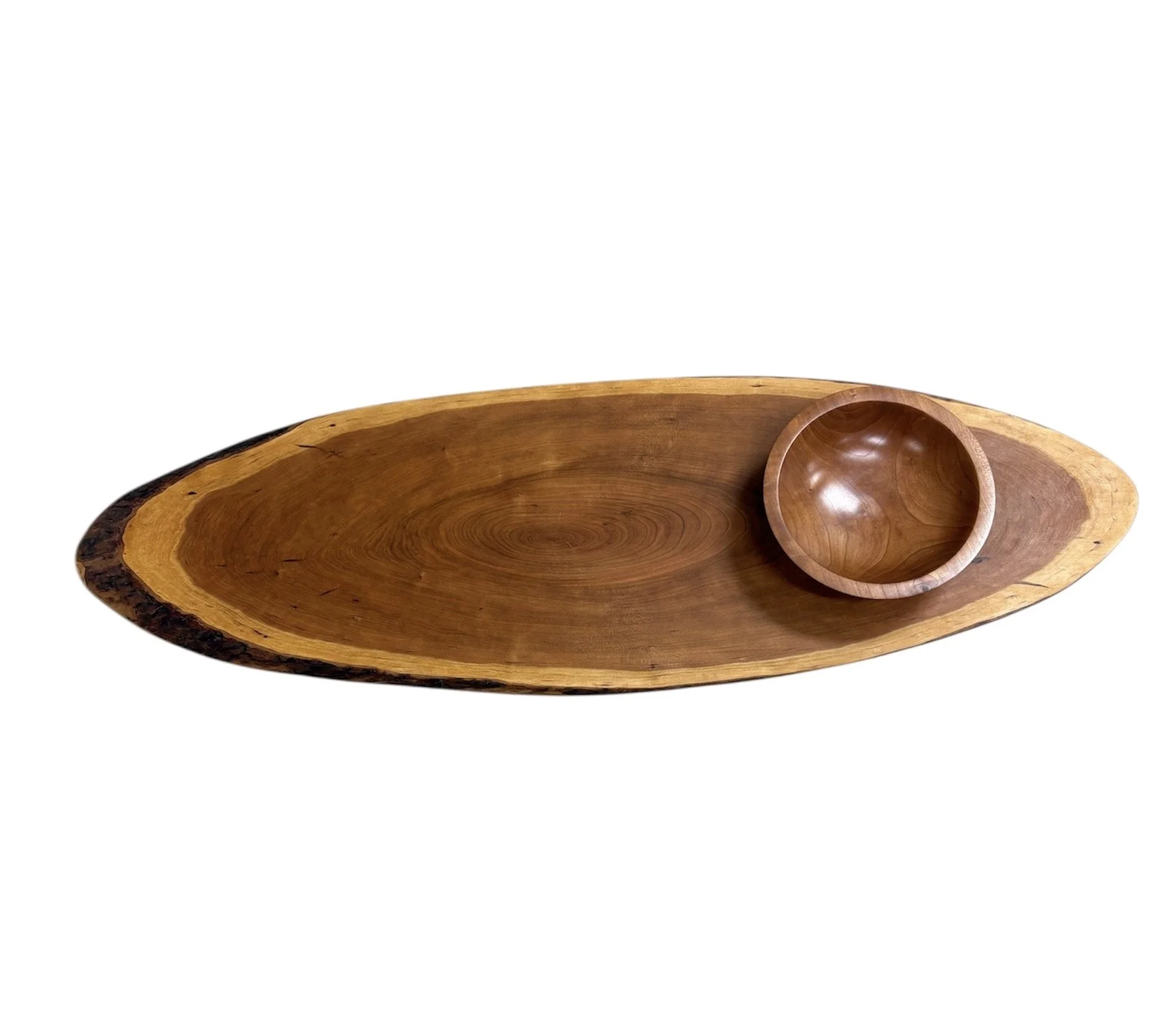 Black Cherry Charcuterie Board
4” wide x  12” long x 1” deep
$250

Black Cherry Bowl
8” round x 2.25” deep
$60