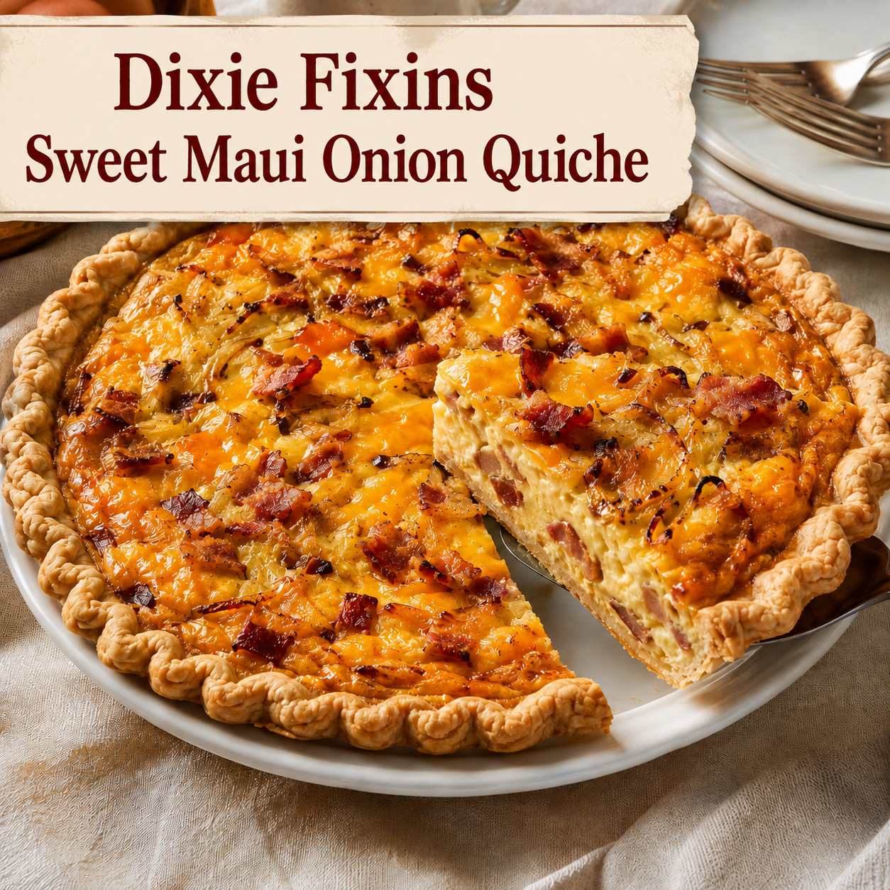 Dixie Fixins Sweet Maui Onion Quiche