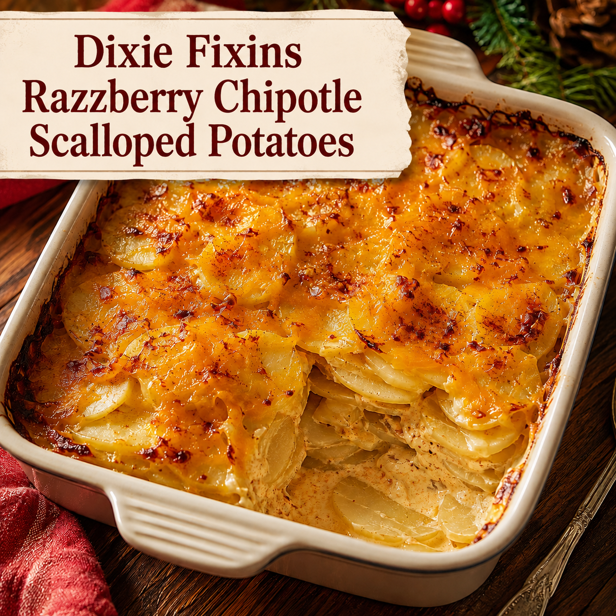 Dixie Fixins Razzberry Chipotle Scalloped Potatoes