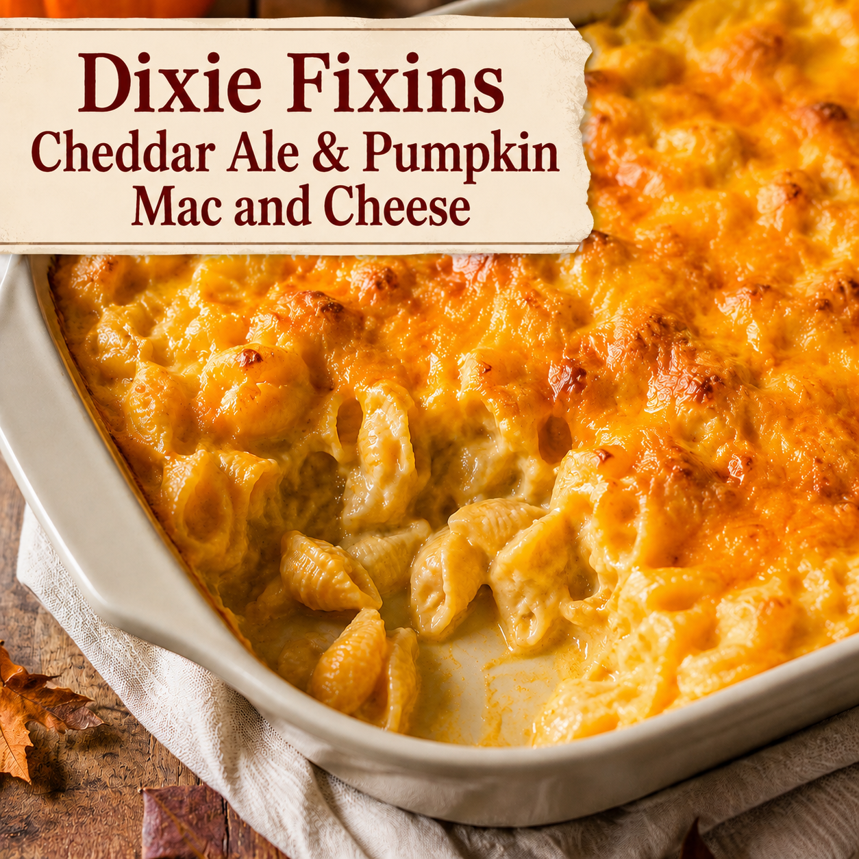 Dixie Fixins Cheddar Ale &amp; Pumpkin Mac and Cheese