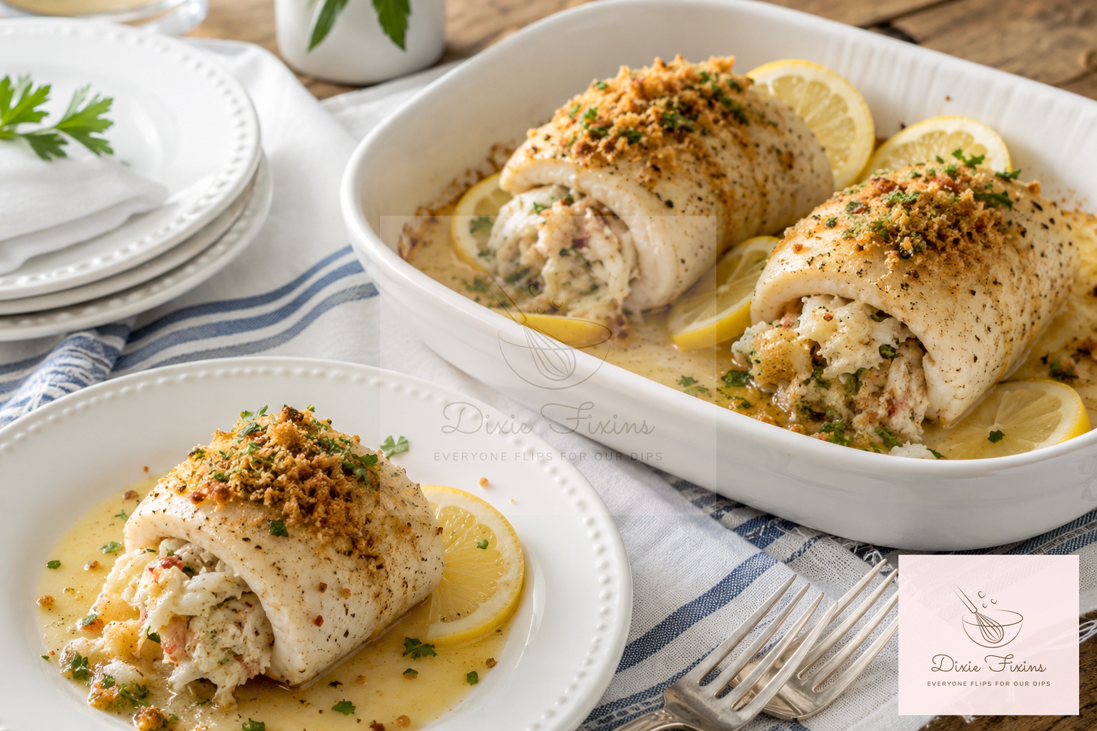 Fisherman’s Wharf Crab-Stuffed Flounder