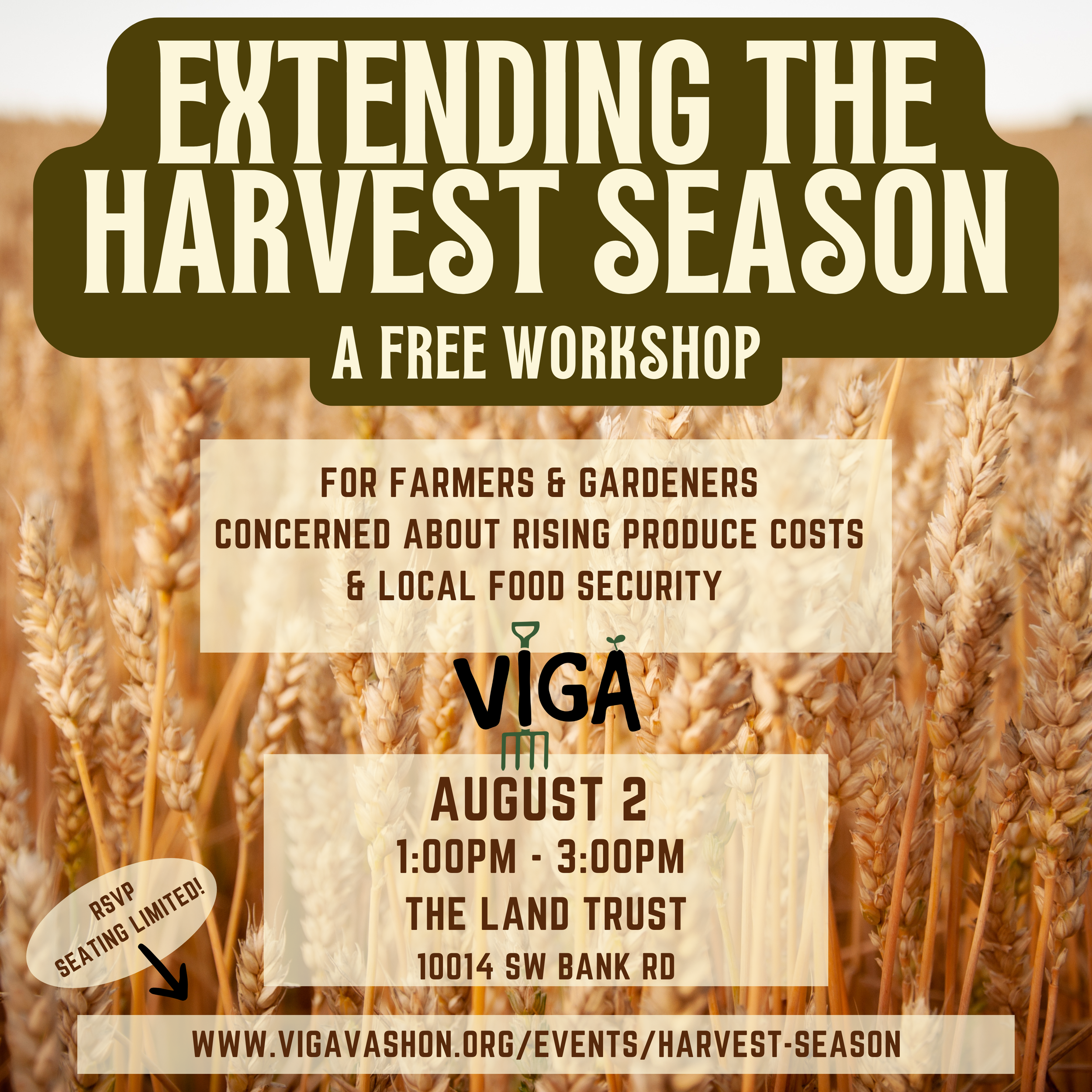 Extending the Harvest Season Workshop