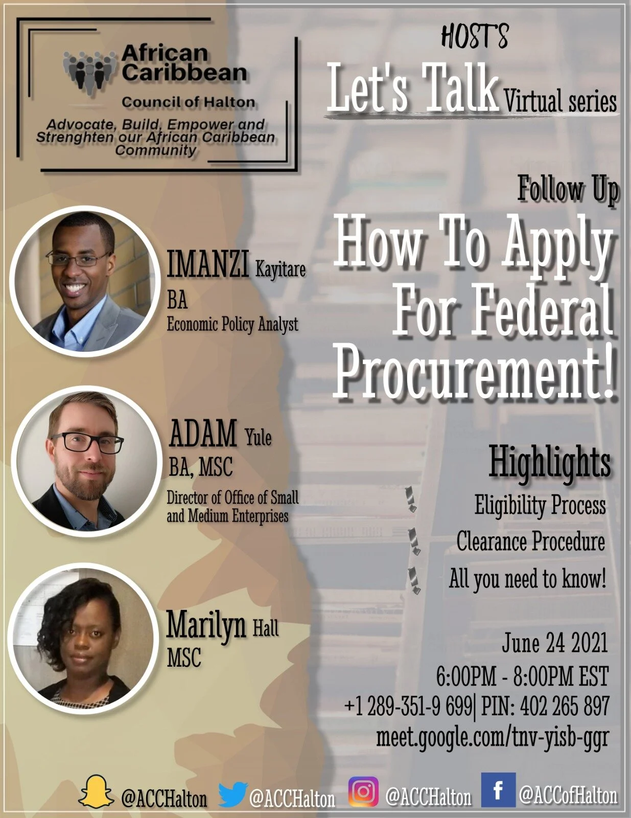 Let's Talk Virtual Series - How To Apply For Federal Procurement (Follow Up)