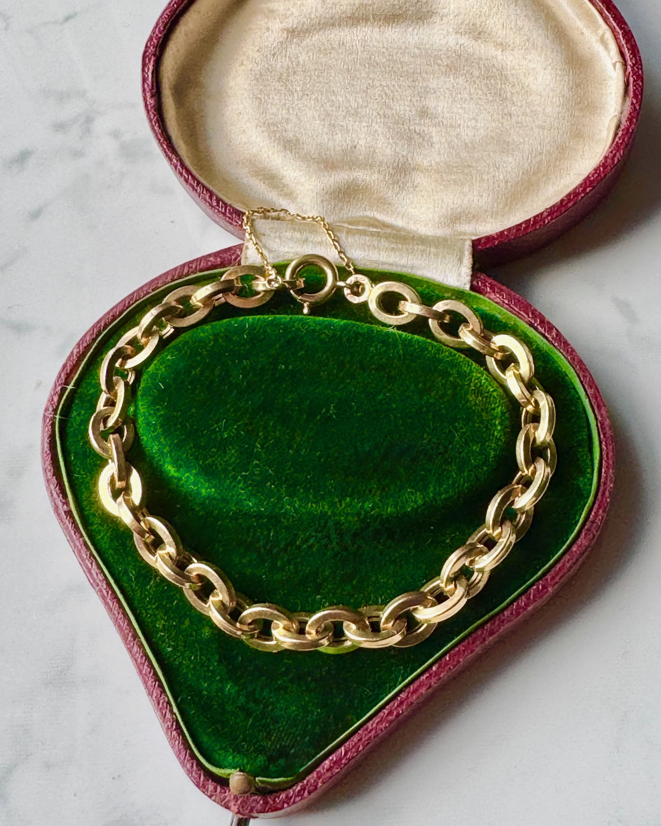 Oval Link Vintage Bracelet, 18ct