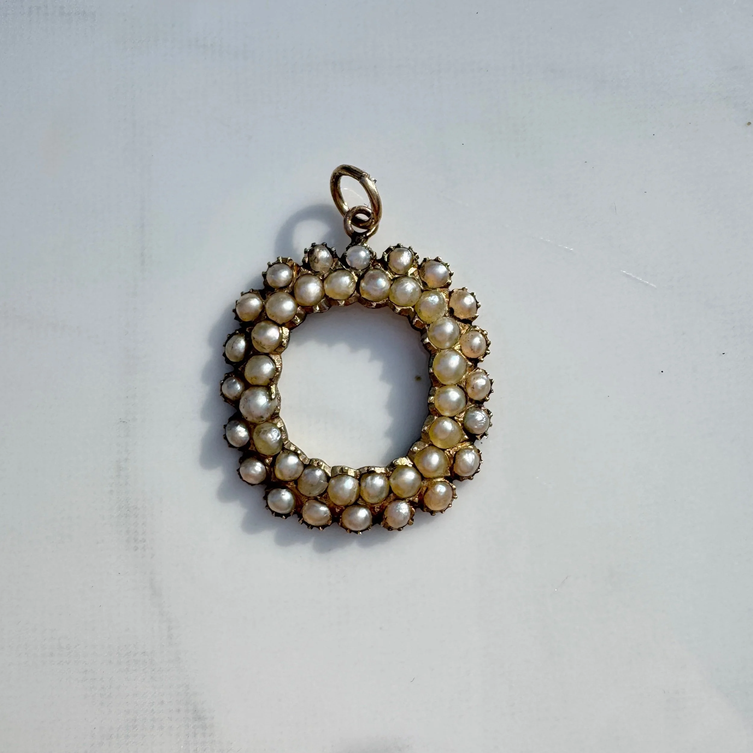 A Victorian Seed Pearl Pendant