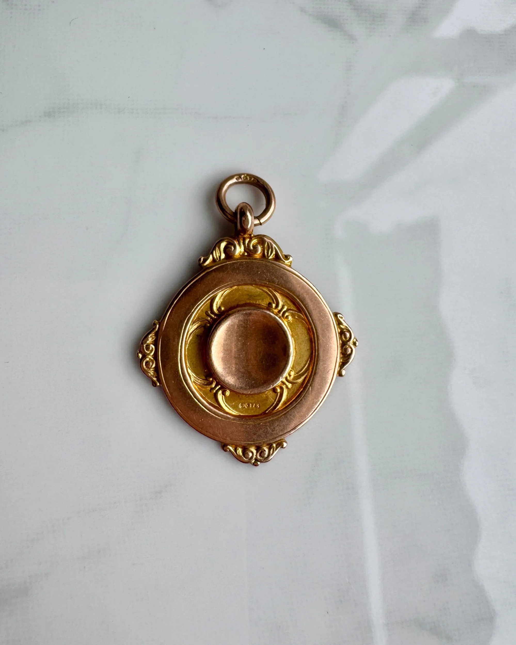 Ornate Art Deco Medal Fob, 9ct