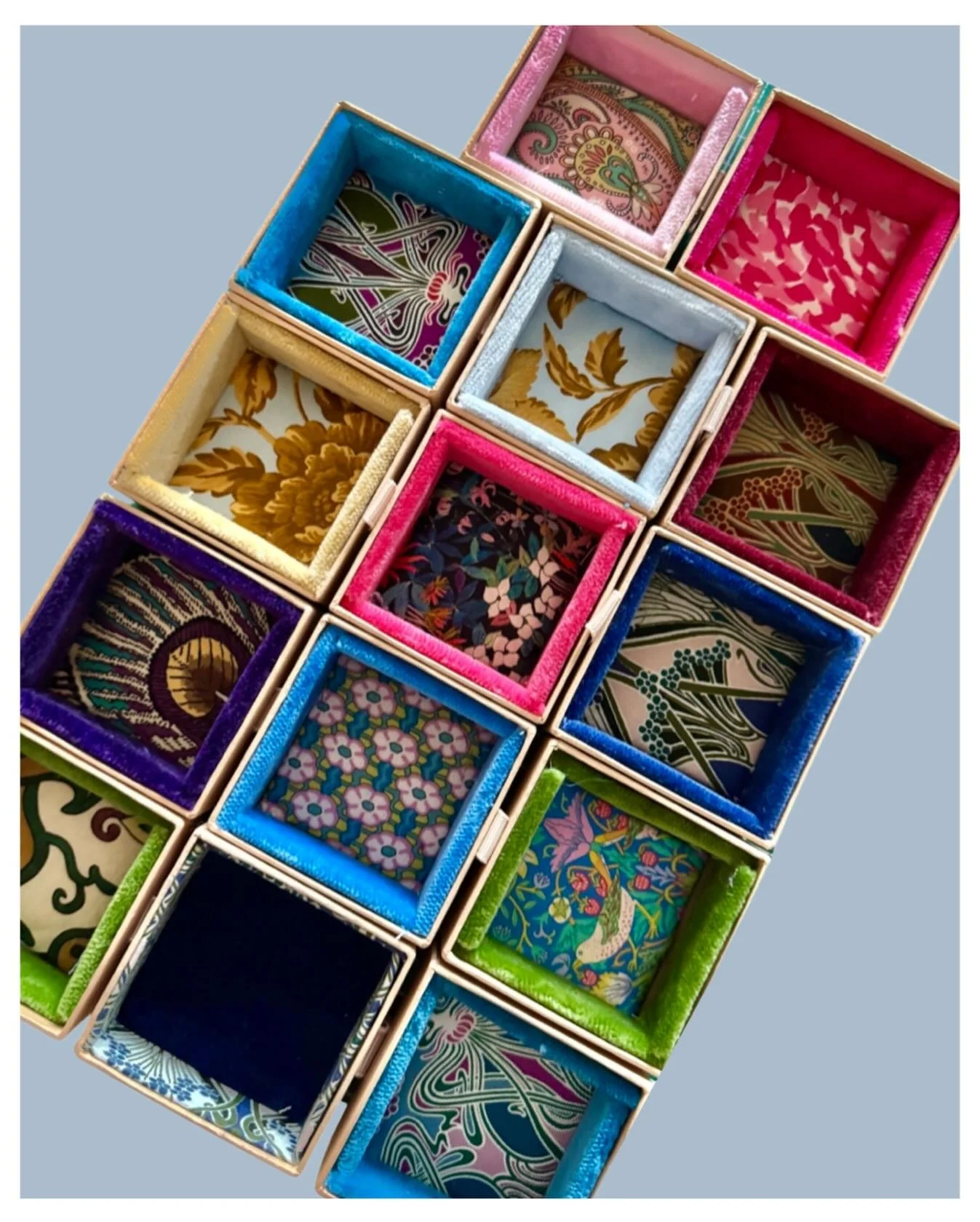 All your jewellery purchases are being shipped in baby joaniesboxes  Can you spot the new Bridgerton silk - a collab between @netflixuk &amp; @libertylondon ? 

#joaniesjewels
#joaniesboxes
#antiquejewelryaddiction