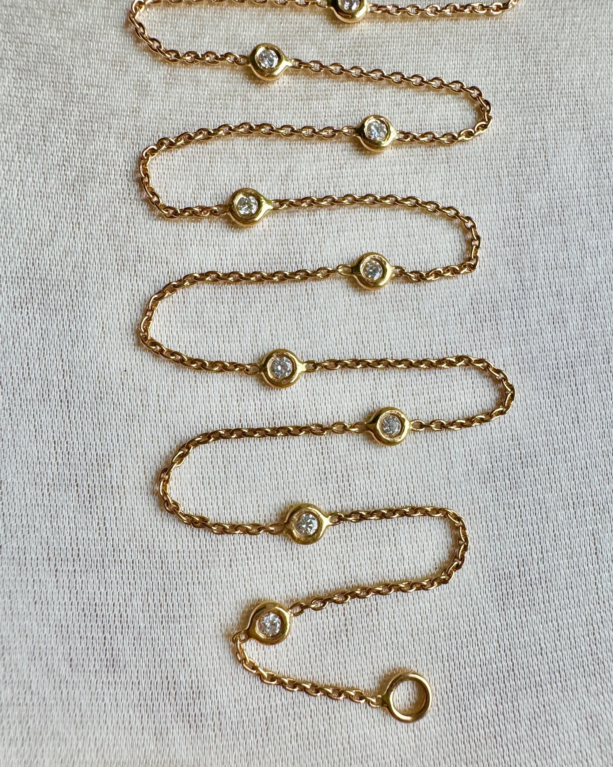 18" Diamond Station Chain, 18ct