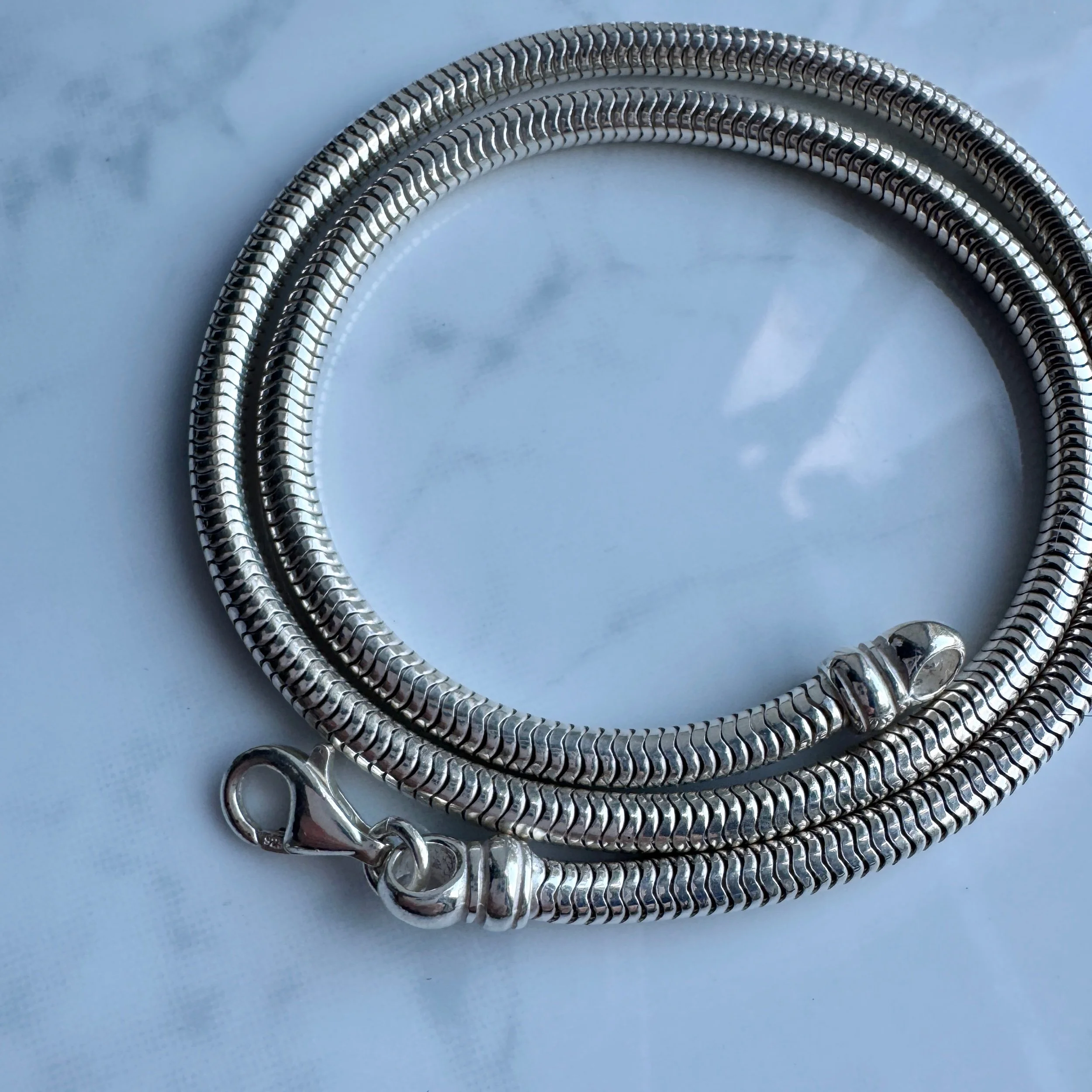 Statement Snake Chain, Silver