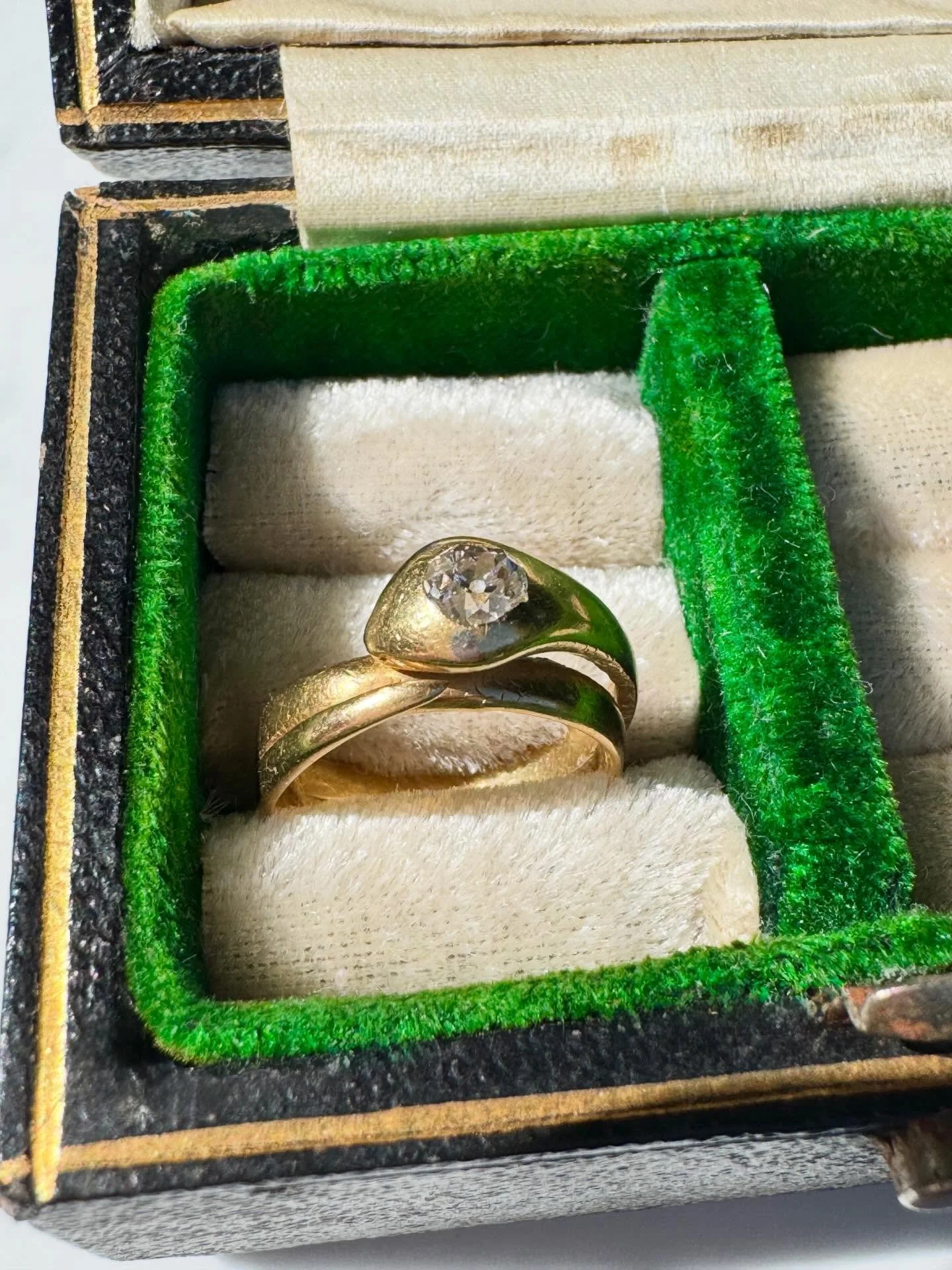 A highly collectible &amp; sought after 18ct antique diamond snake ring. Elegant perfection that I have been wearing on repeat. On the website now 🐍 
As always please get in touch with any questions. Layaway opens in 24 hours, message me to be on th