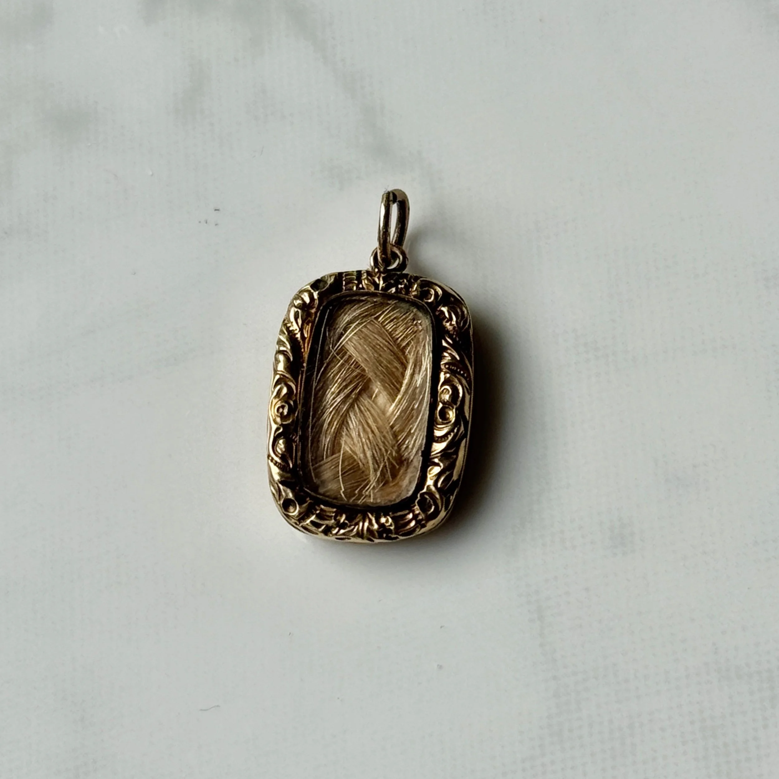 A Georgian Mourning Pendant,  9ct