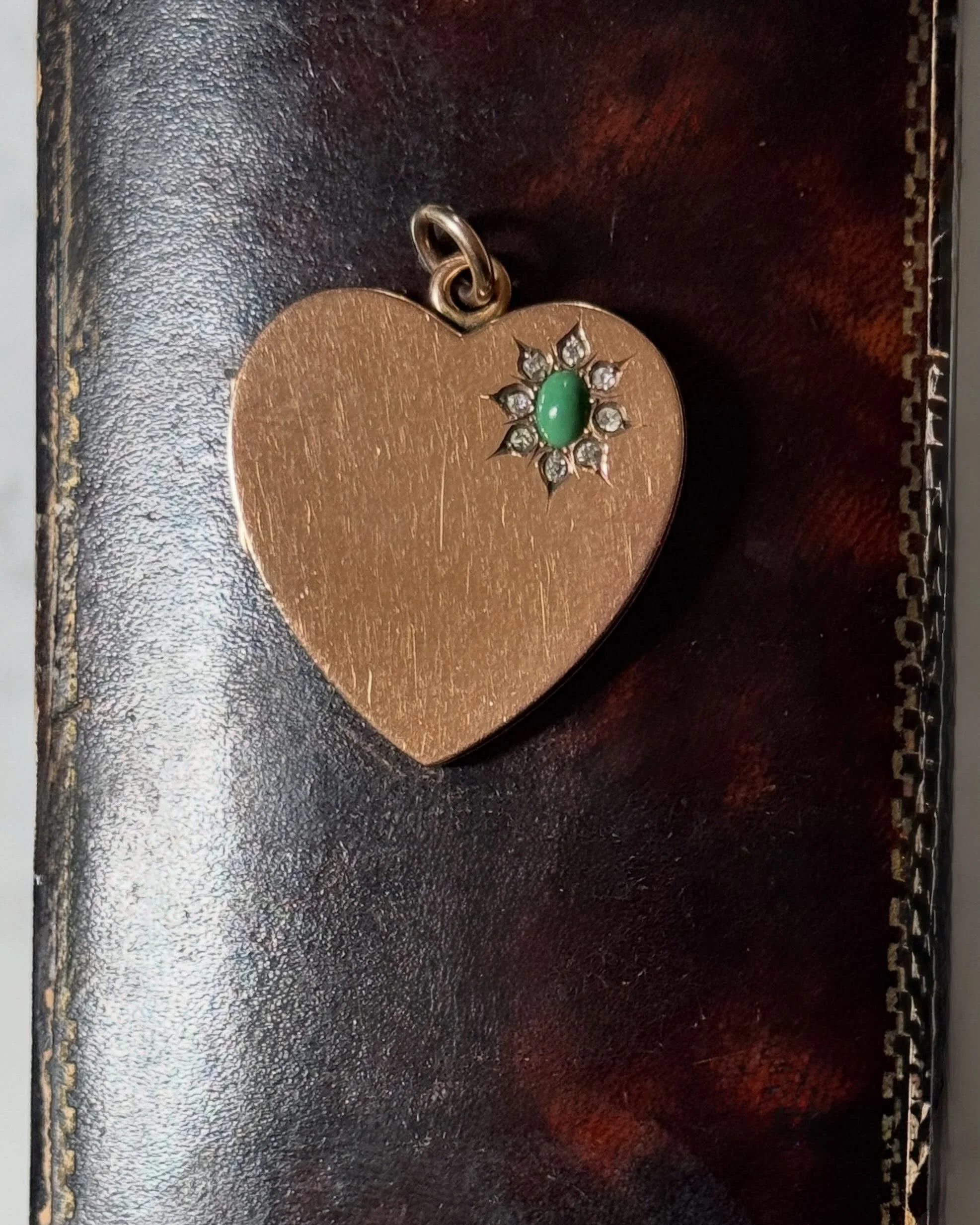 Please don&rsquo;t buy this!!! So fab - such an unusual statement piece, and so easy to wear. A large Victorian heart locket with turquoise &amp; diamonds in 9ct rose gold. 
Reluctantly listed on the website &amp; available to purchase 🩵