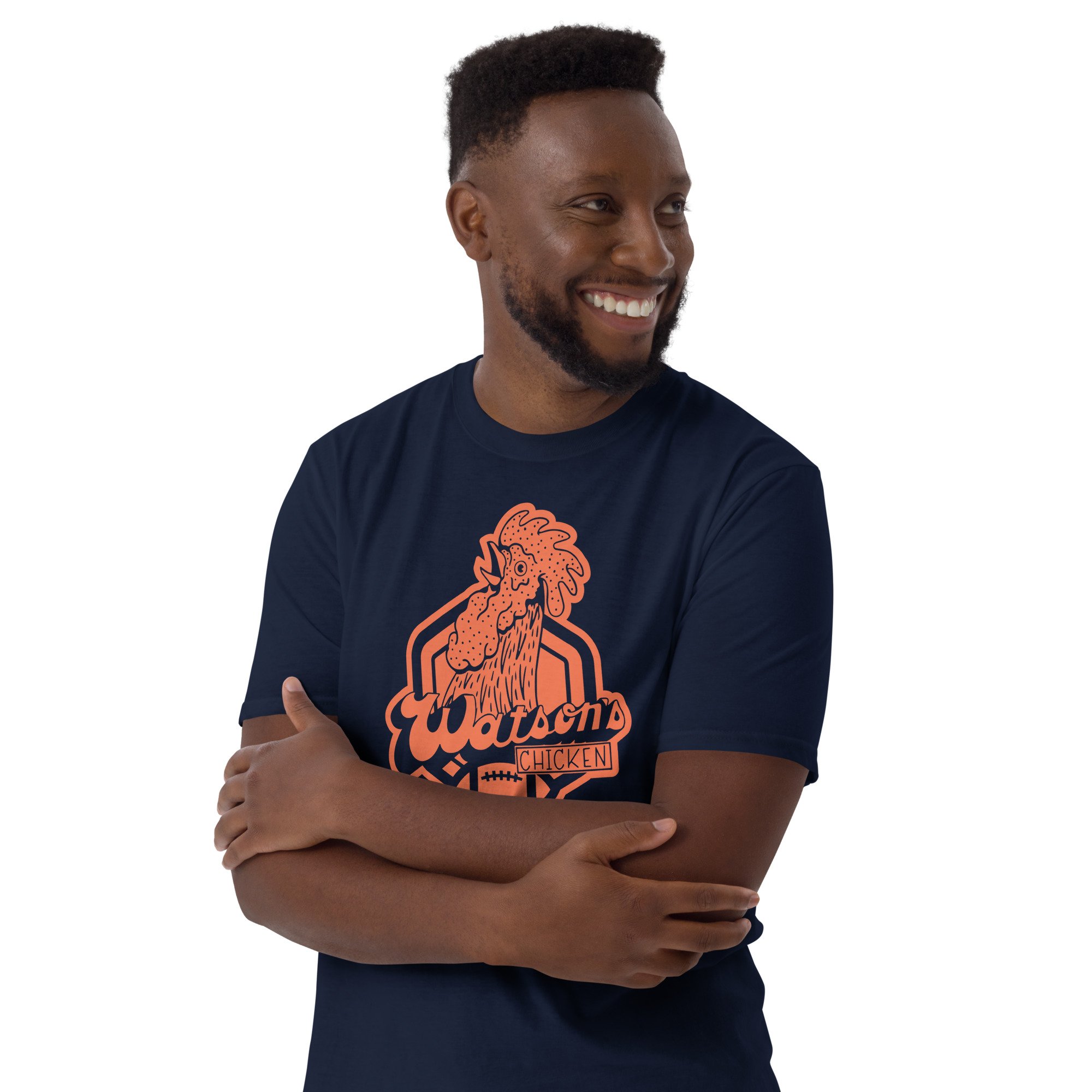 Watson's Orange and Blue Football Unisex T-Shirt — Watson's Shack 