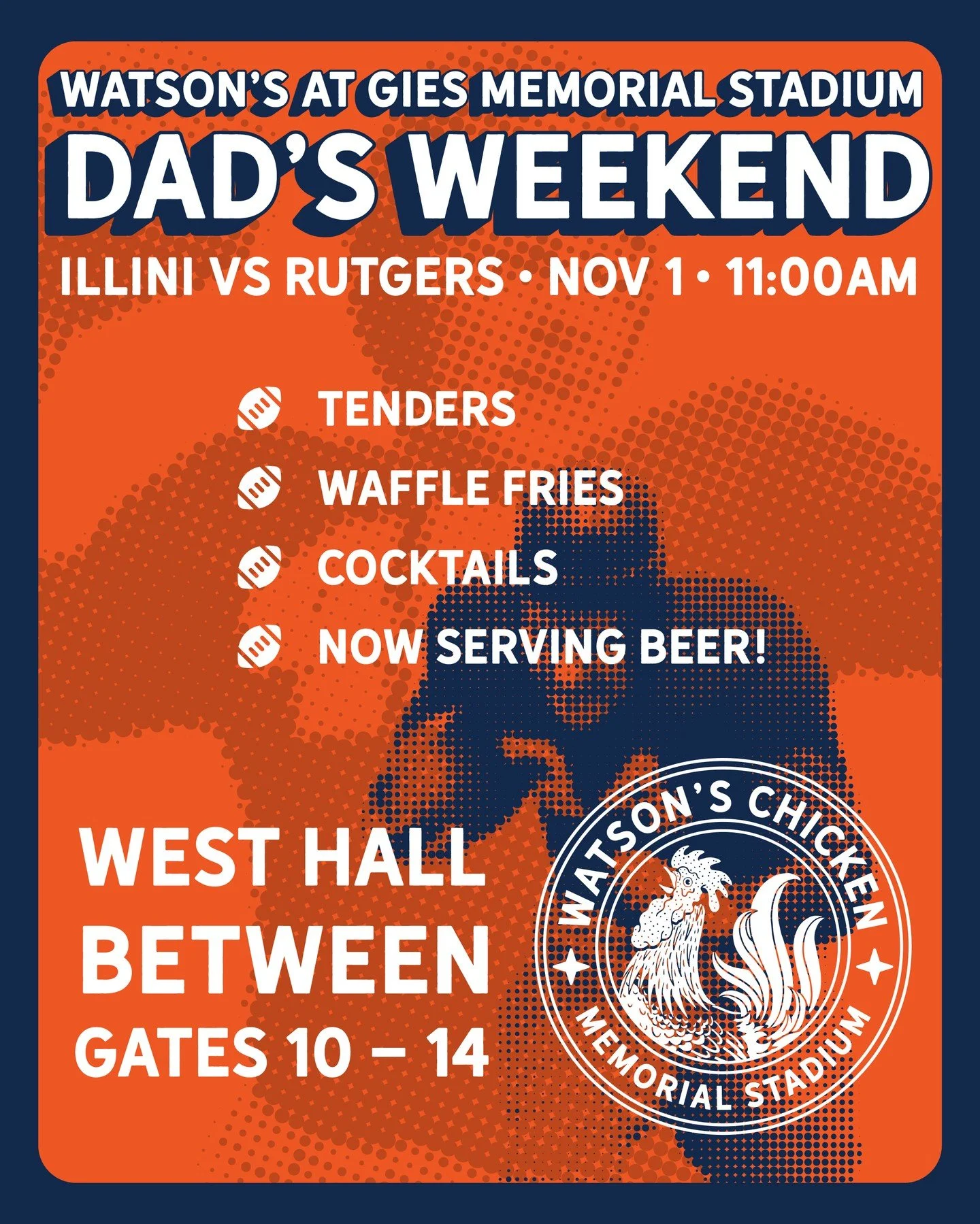 It's Dad's Weekend! Make dad buy you some waffle fry nachos at the game then stop by Kam's and see our food truck there until 8pm!