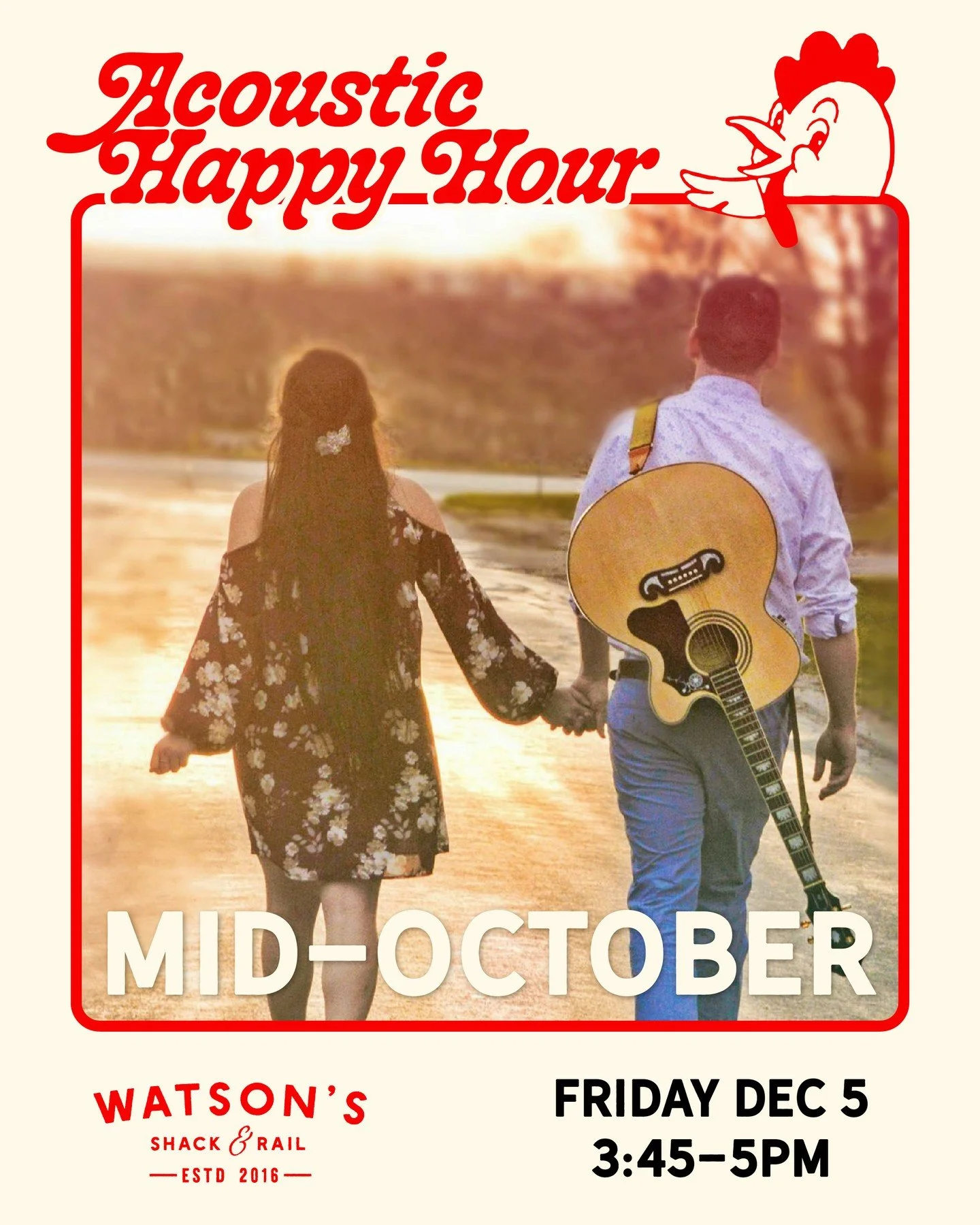 Check out our events at the Shack this weekend!⁠
⁠
Acoustic Happy Hour sets from Mid-October (@midoctobermusic) and Anika Emily (@anikaemilymusic).⁠
⁠
Holiday Movie Trivia Sunday December 7th!