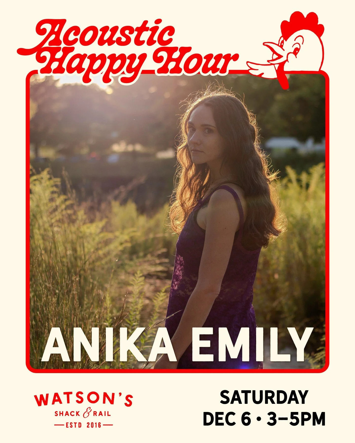 Anika Emily this afternoon at the Shack with a little holiday music for Happy Hour! 3-5pm