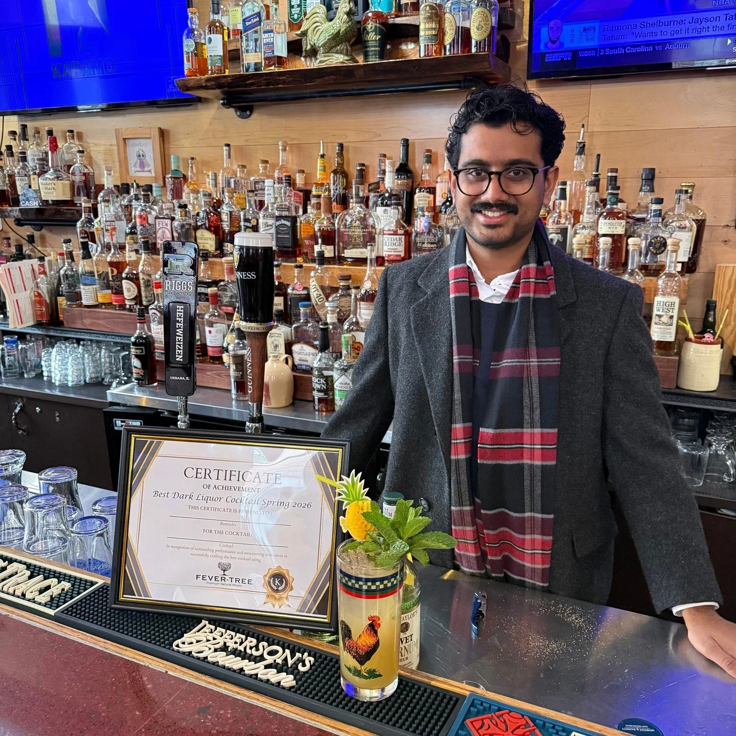Huge congrats to Ethan! He won best dark liquor cocktail at the inaugural Fever Tree Cocktail Contest today with his Chartreuse Swizzle. We will run his drink as a special starting tomorrow for Restaurant Week. GO ETHAN!