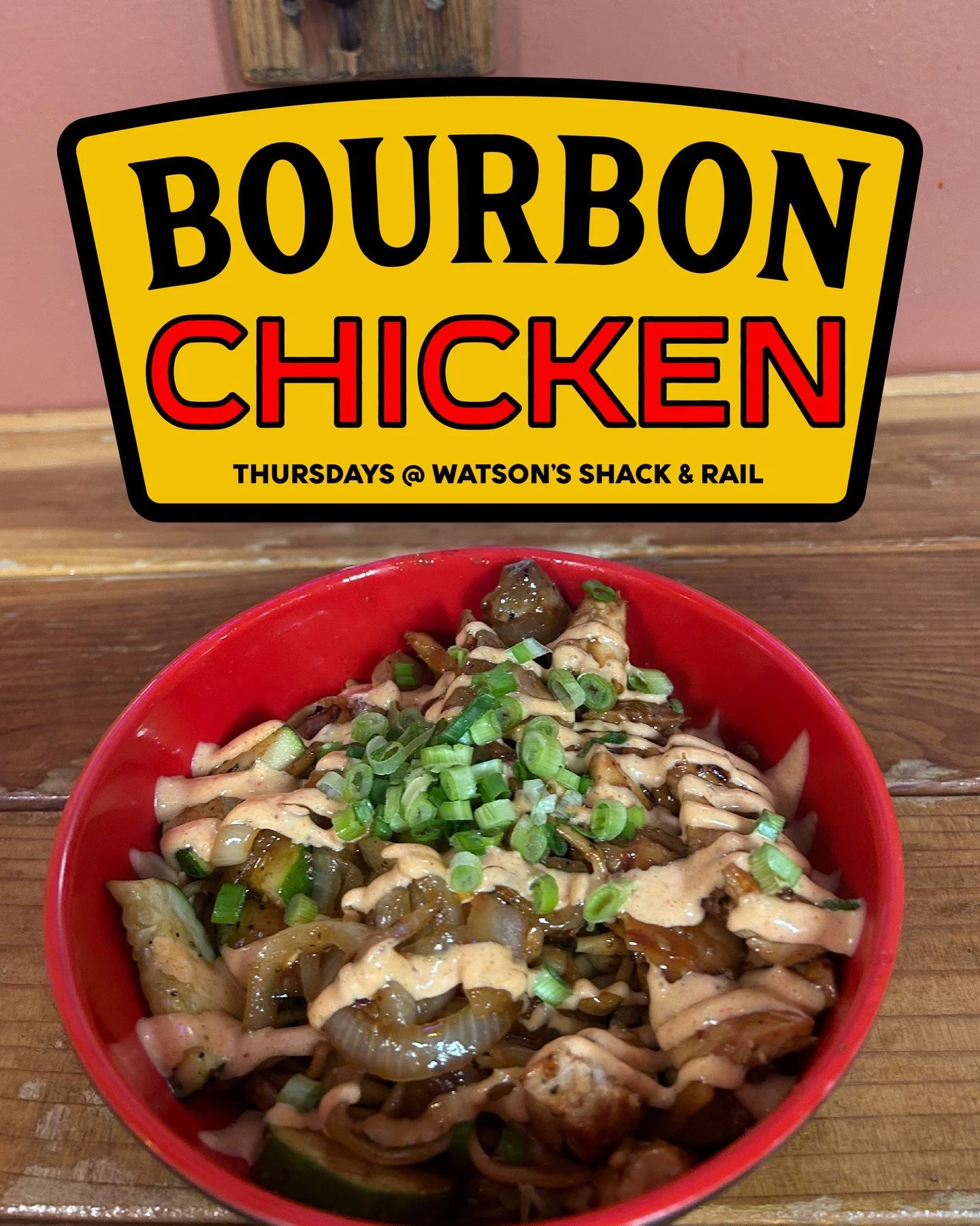Bourbon Chicken is back at the Shack! Our Restaurant Week dish is available on Thursdays, this time you have the choice of noodles or rice. We'll also have a Cali-Style Bourbon Chicken Burrito available.