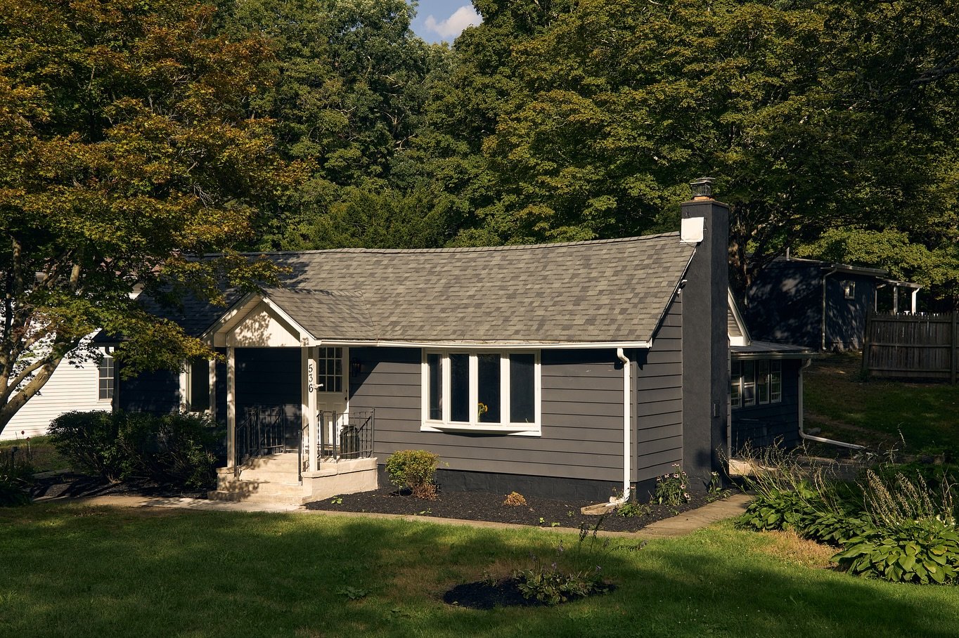 Experience modern elegance and flexibility at 536 River Road in Rhinebeck. This fully renovated property offers two exceptional living spaces on one picturesque site.
The main residence features 2 bedrooms and 1.5 designer baths, showcasing premium f