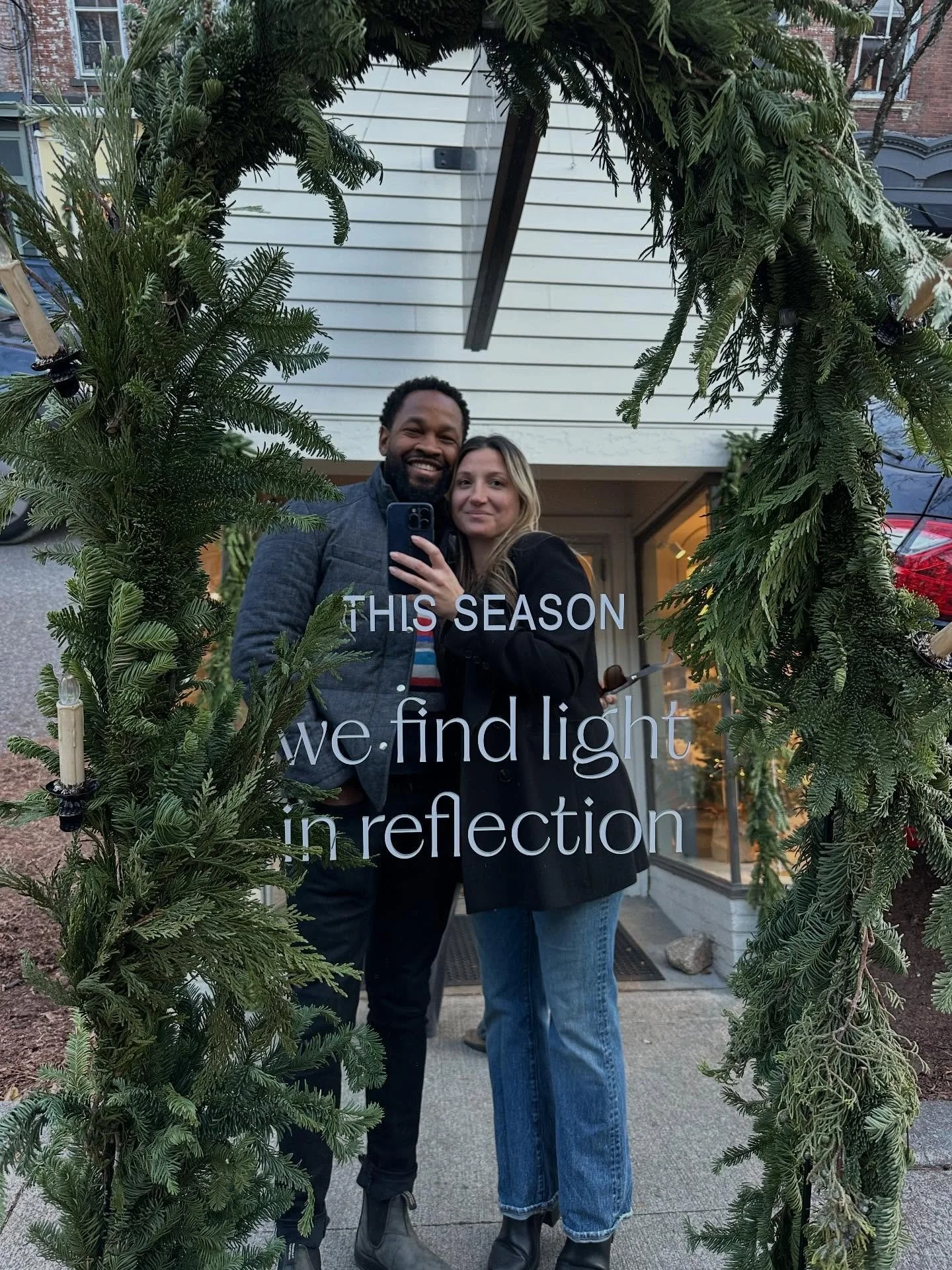 This season, we find light in reflection&hellip;.literally. 
Our holiday mirror is officially up at the Shoppe, and we love seeing you pause, smile, and snap a moment with someone you adore.

Come stop by, take a breath, take a selfie, and don&rsquo;