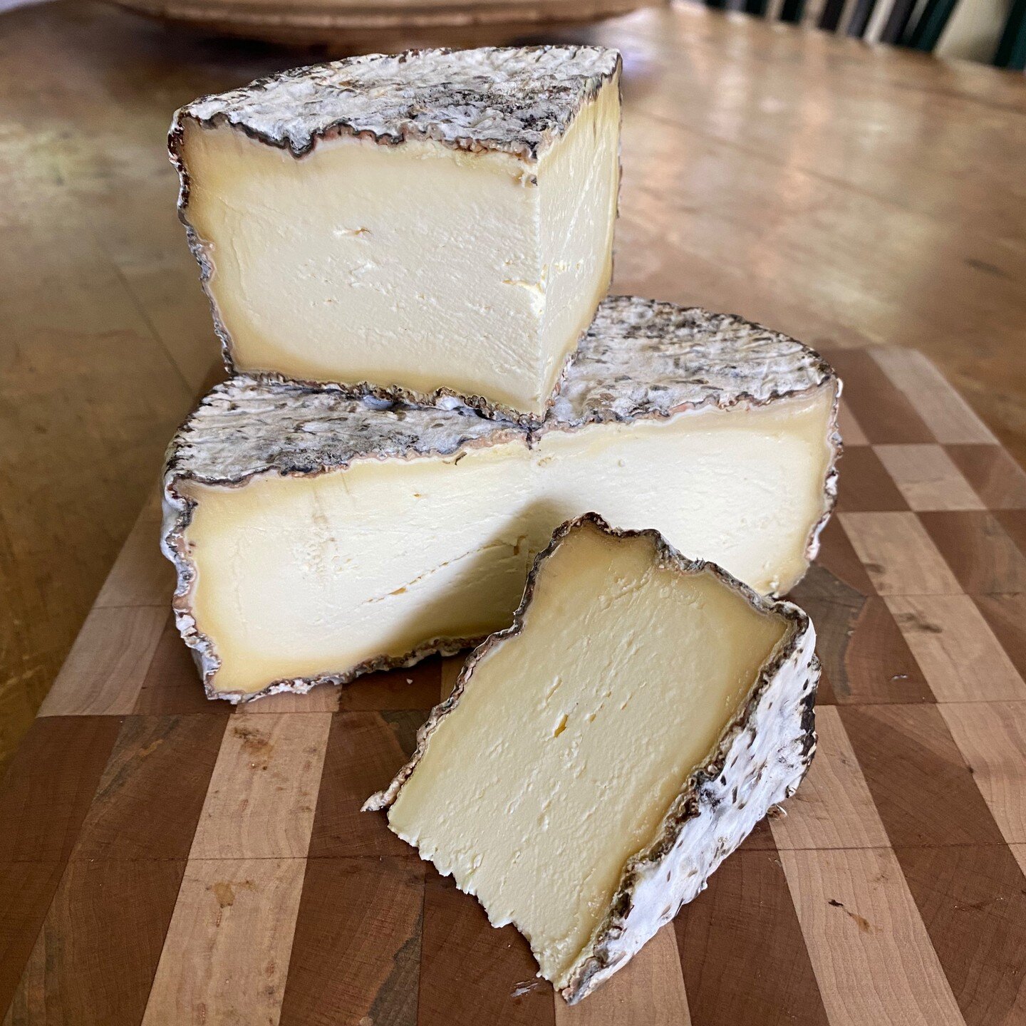 Batch 1 Galactic. 65 days. 2023.⁣
⁣
Wild Bloomed Rind, Lactic Set Darling⁣
⁣
wild things, dense and fudgy with a ripe layer beneath glorious croste di formaggi. a white fluffy coat dappled with blue, grey, and even the dun molds one might have found 