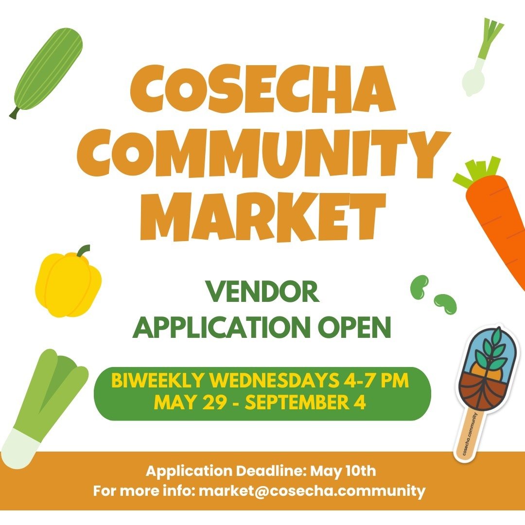 Cosecha Community Market is coming back!!! Vendor application still open. A local community market hosted bi-weekly every other Wednesday starting on May 29 - September 4, from 4 pm - 7 pm on the front lawn of Woodbine UMC, 2621 Nolensville Pike, 372