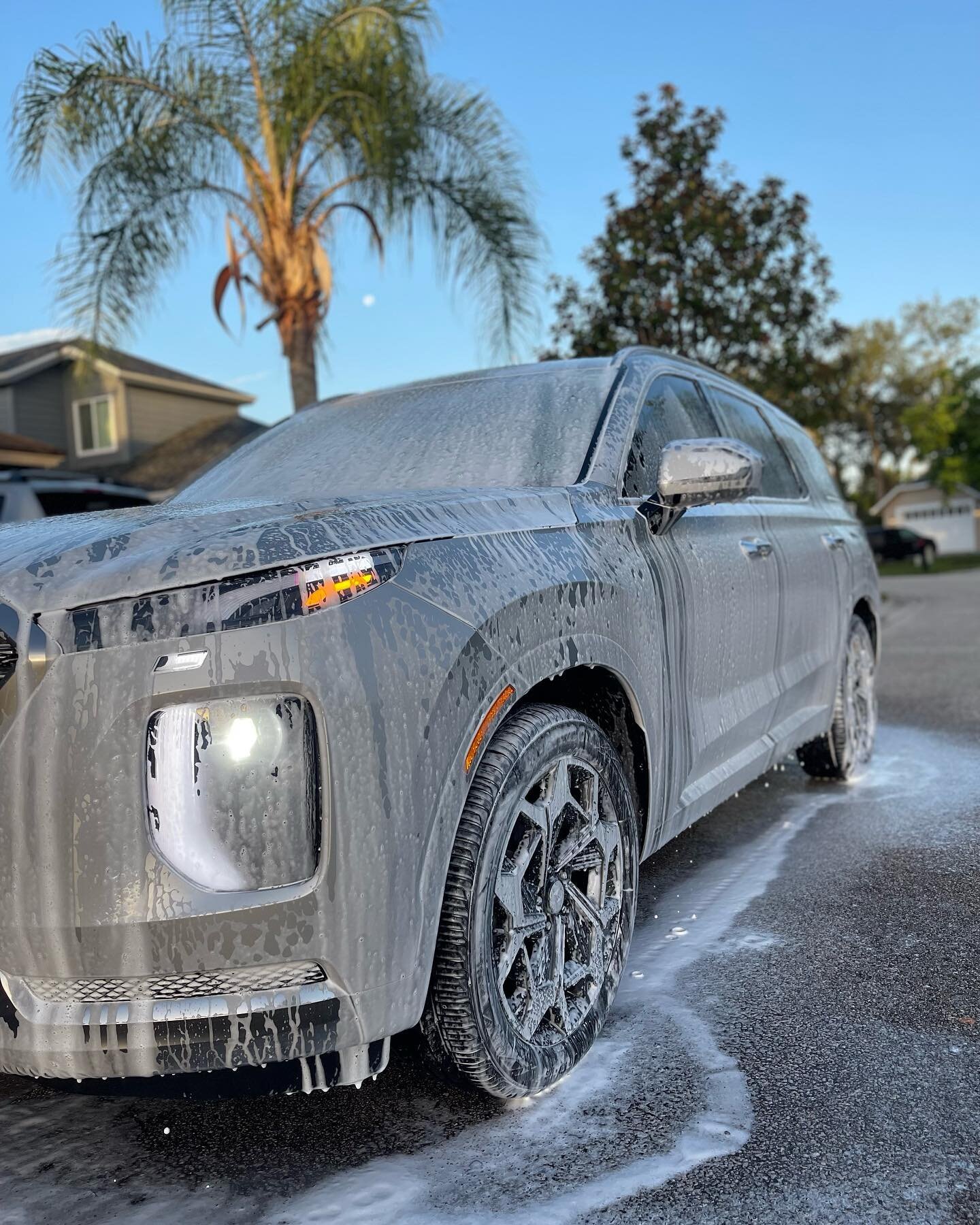Hyundai Palisade received a level 2 detail, usually we do a maintenance detail on this one about once a month but this time it went over a month and a couple of road trips to the beach. Came out looking great and cliente were extremely satisfied 🙌🏼