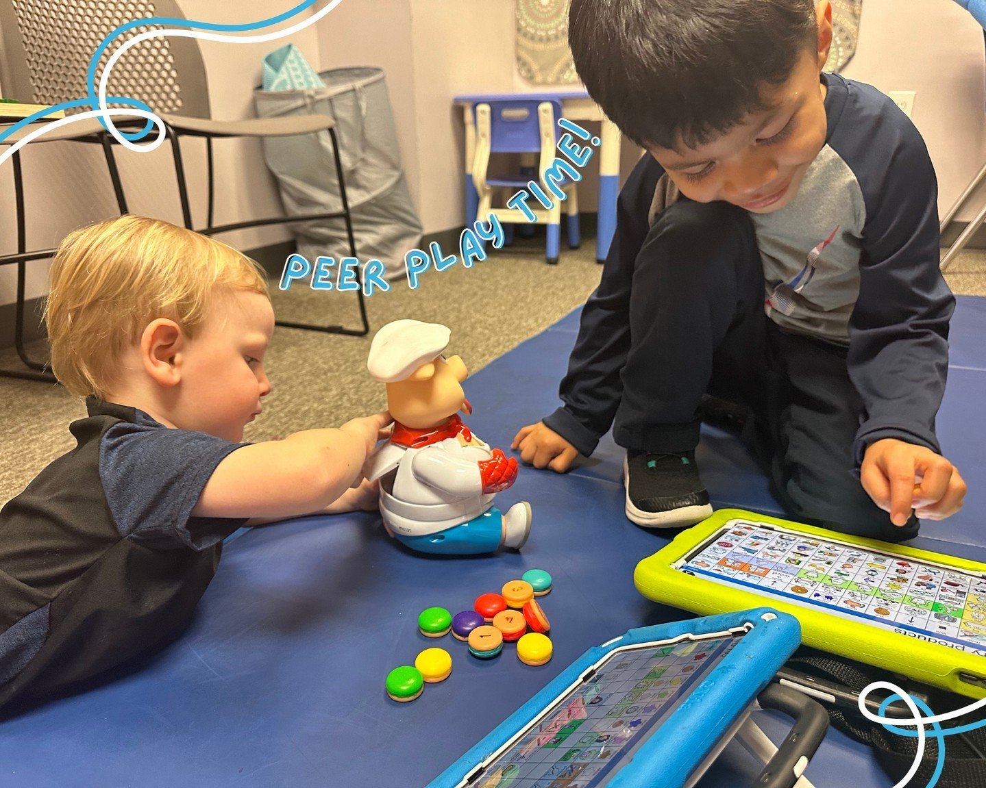 Peer play is the best kind of play!  Nathan and Carson used their AAC during this fun session last week! 🥰

#WilsonPediatricTherapy #WPT #PediatricTherapy #AAC #PeerPlay