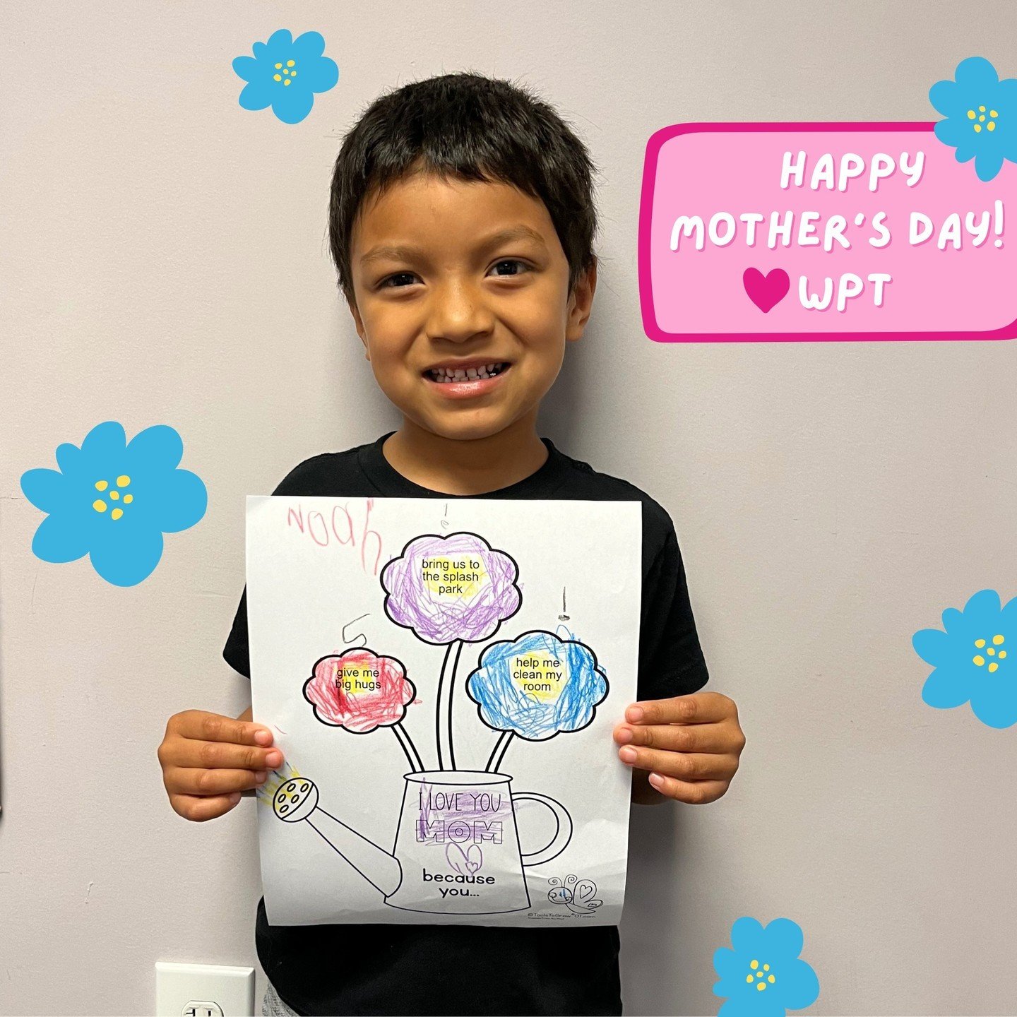 Happy Mother's Day from our WPT family to yours!🌷 Check out what each of these precious kiddos had to say about why they loved their mommas!💞

#WilsonPediatricTherapy #WPT #HappyMothersDay #MothersDay #OccupationalTherapy #PediatricOccupationalTher