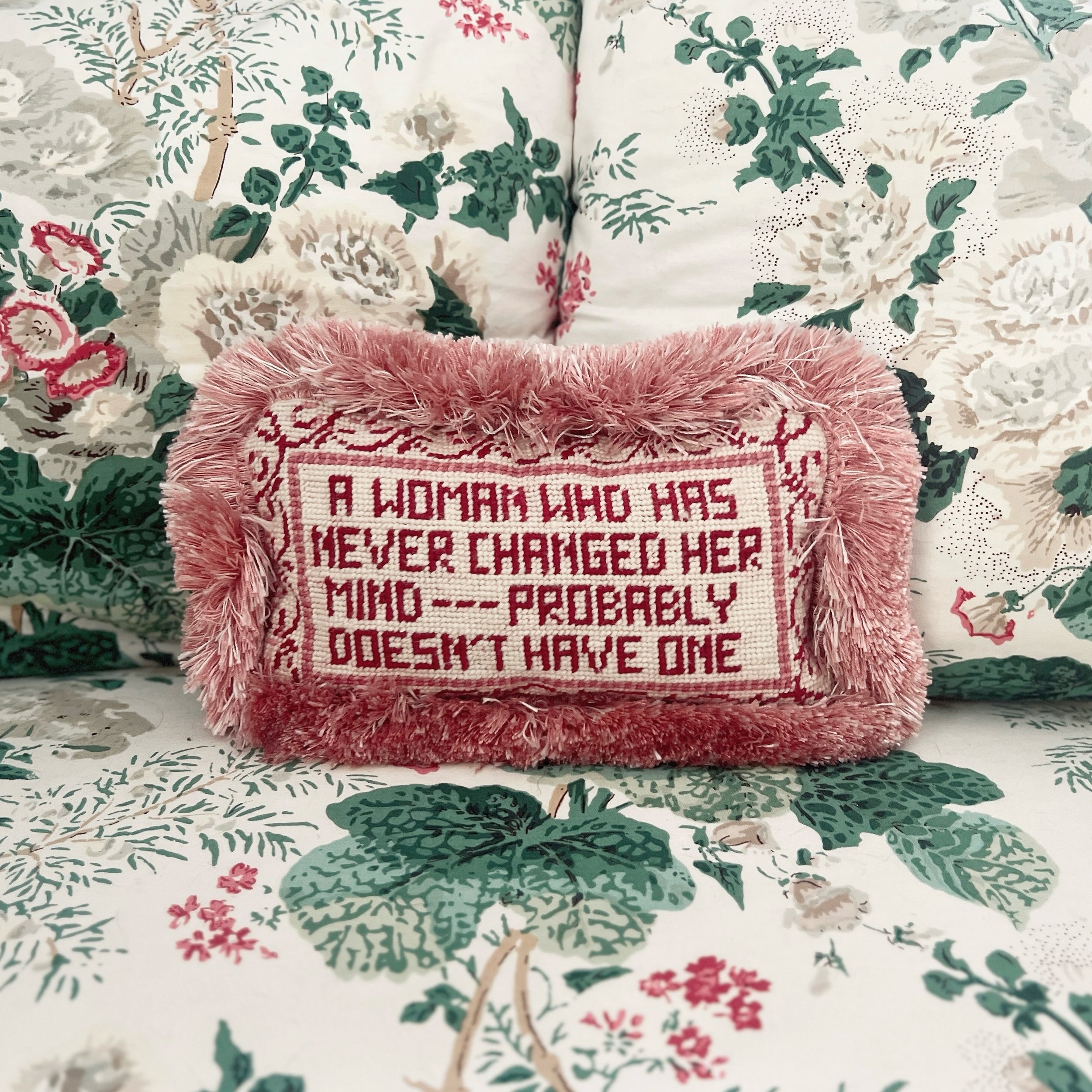 A needlepoint pillow worthy of prime real estate in your home 🩷 because sometimes others may need a not-so-subtle reminder! Now available on the website!