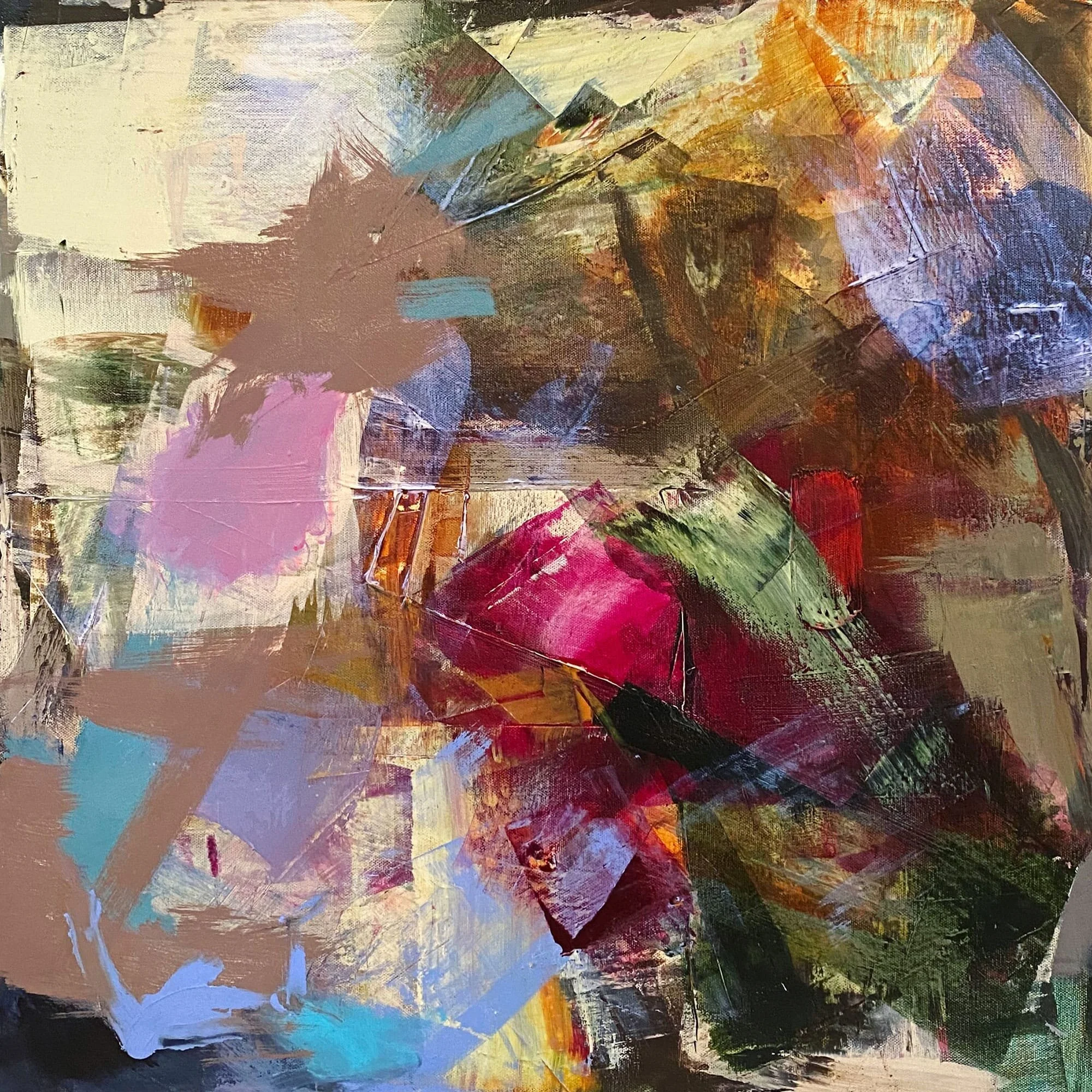    Social Distortion   &nbsp;2020 Mixed media on gallery wrapped canvas 24” x 24”  Available at HAMPDEN  