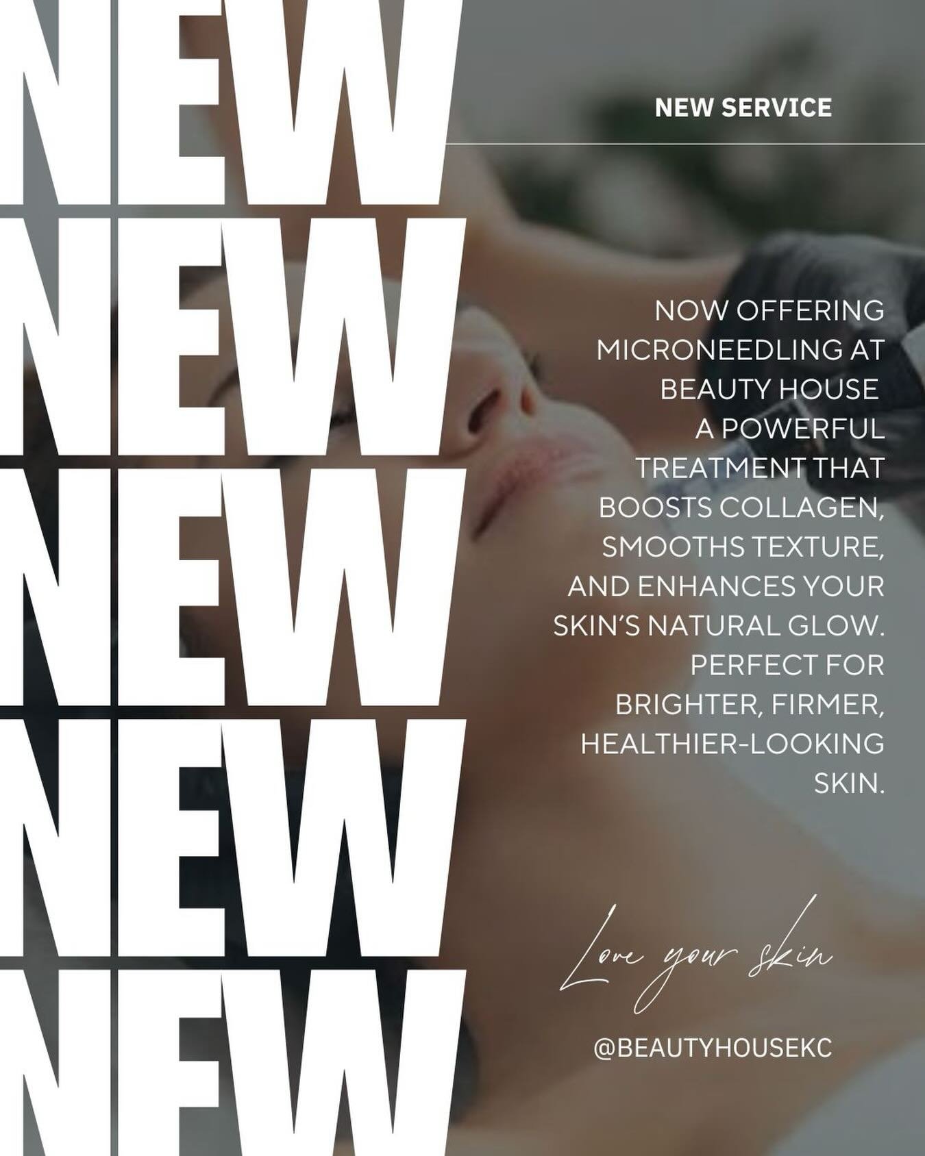 ✨ Now Offering Microneedling at Beauty House ✨

Ready to level up your skincare? Microneedling helps boost collagen, smooth skin texture, and restore a healthy, radiant glow. It&rsquo;s one of our go-to treatments for firmer, more refreshed-looking s