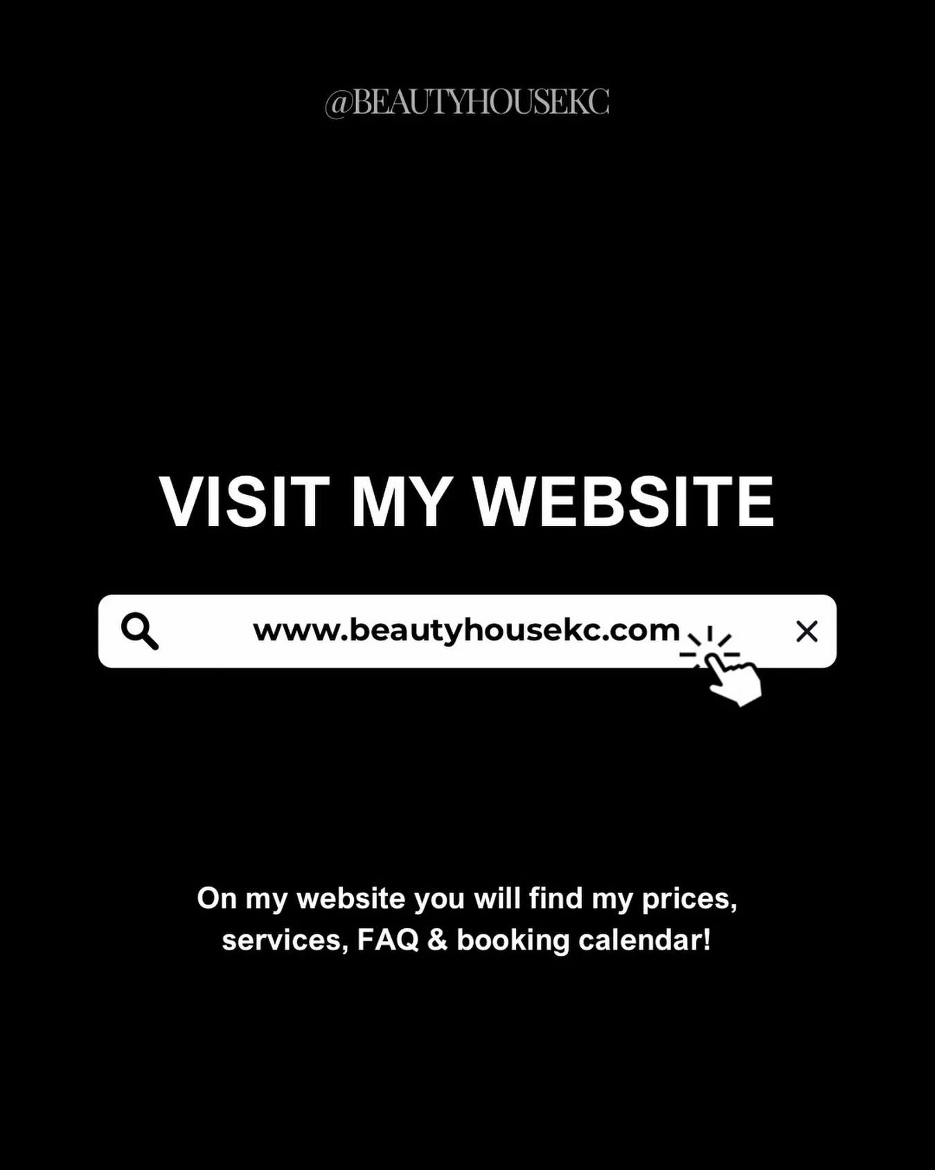 A quick little reminder before booking 🤍 

Please make sure to check out the website for all booking info, policies, pricing, prep instructions, FAQs, and everything you need to know before your appointment ✨ 

As much as I would love to answer ever