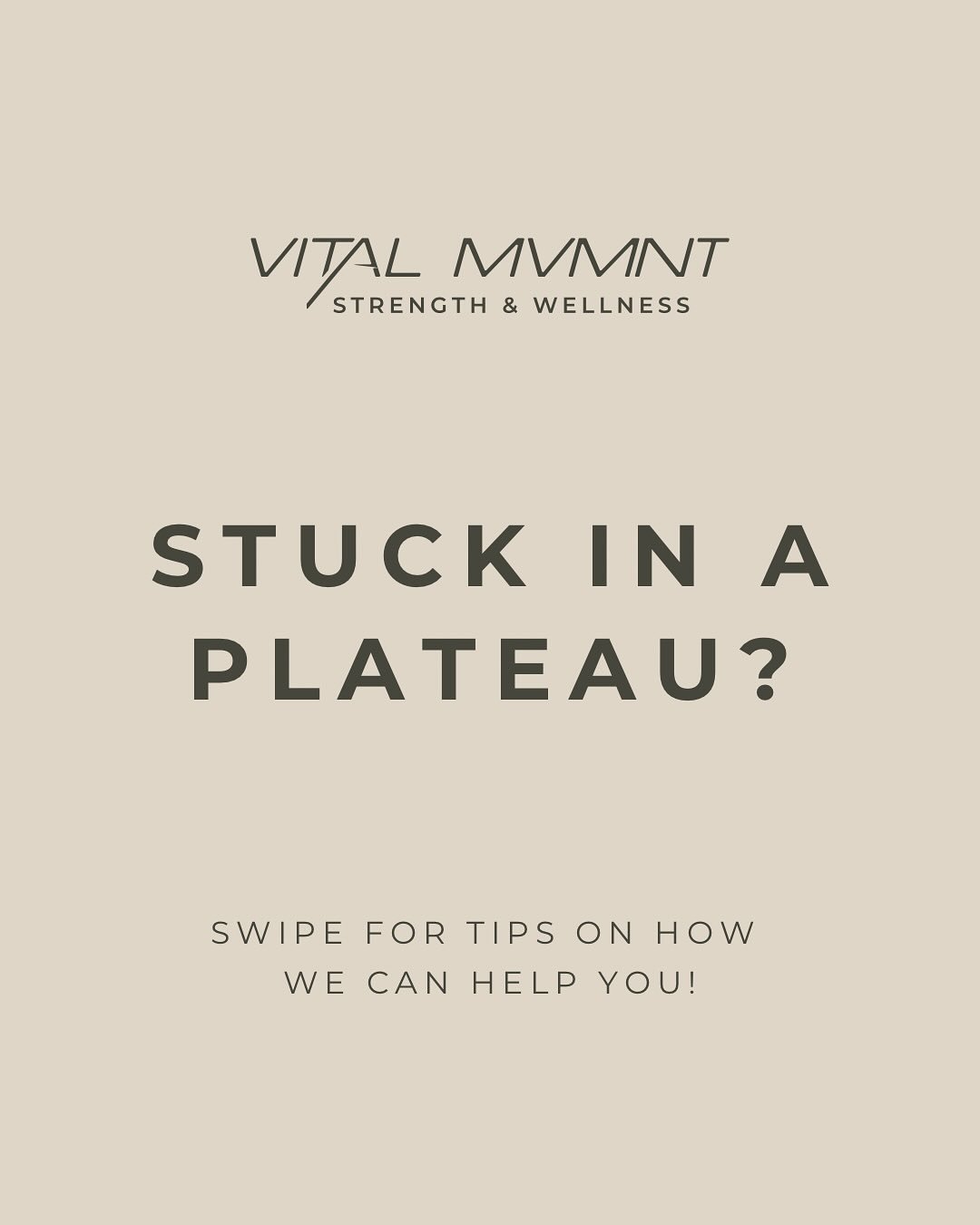 Feeling stuck? You&rsquo;re not alone and we&rsquo;re here to help!

#personaltraining #smallgrouptraining #strengthtraining #strengthandwellness #personaltrainer #gymmotivation #healthandwellness