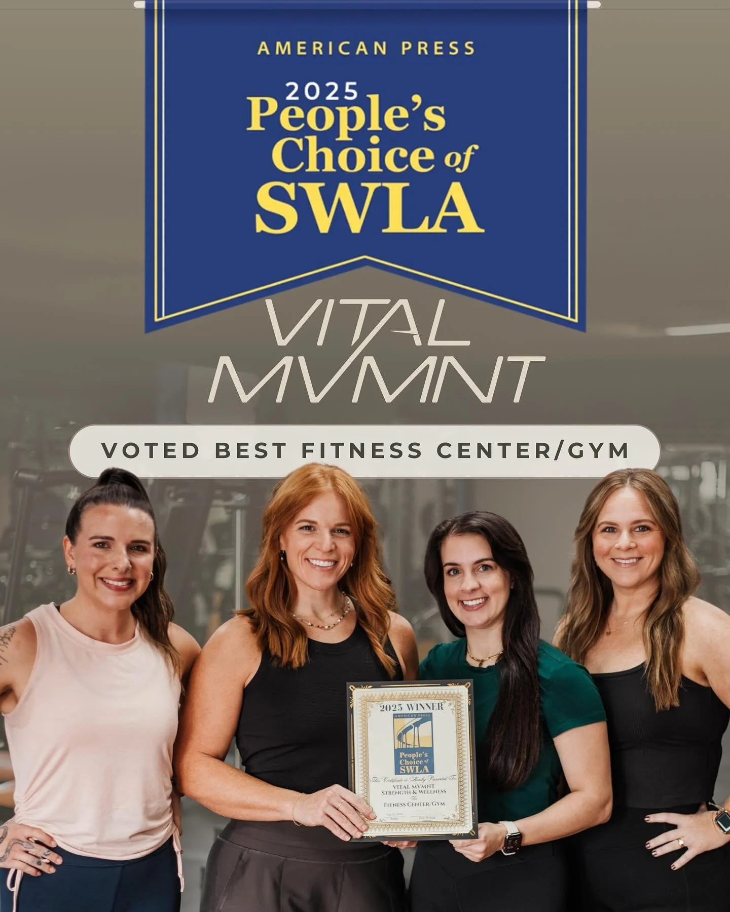 SWLA, you sure know how to make us feel loved! 
Voted Best Fitness Center/Gym and it&rsquo;s all thanks to YOU!

#personaltraining #smallgrouptraining #strengthtraining #strengthandwellness #personaltrainer #gymmotivation #healthandwellness
