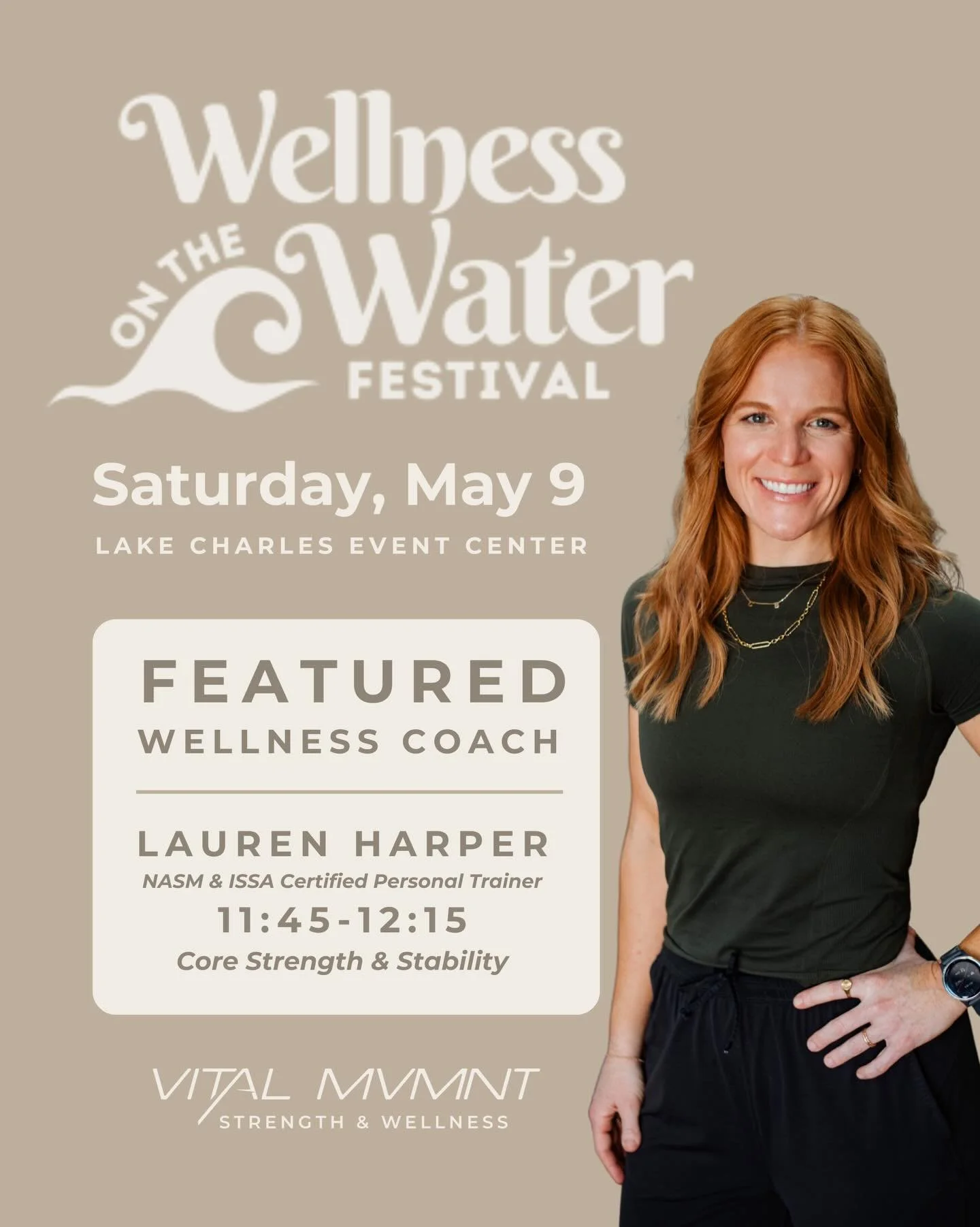 We can&rsquo;t wait to be back at Wellness on the Water this year! 
This event is meant to bring the community together for a day full of movement and energy at the @lc_eventcenter

Also, our girl @lauren.harper.fitness will be one of the Featured We