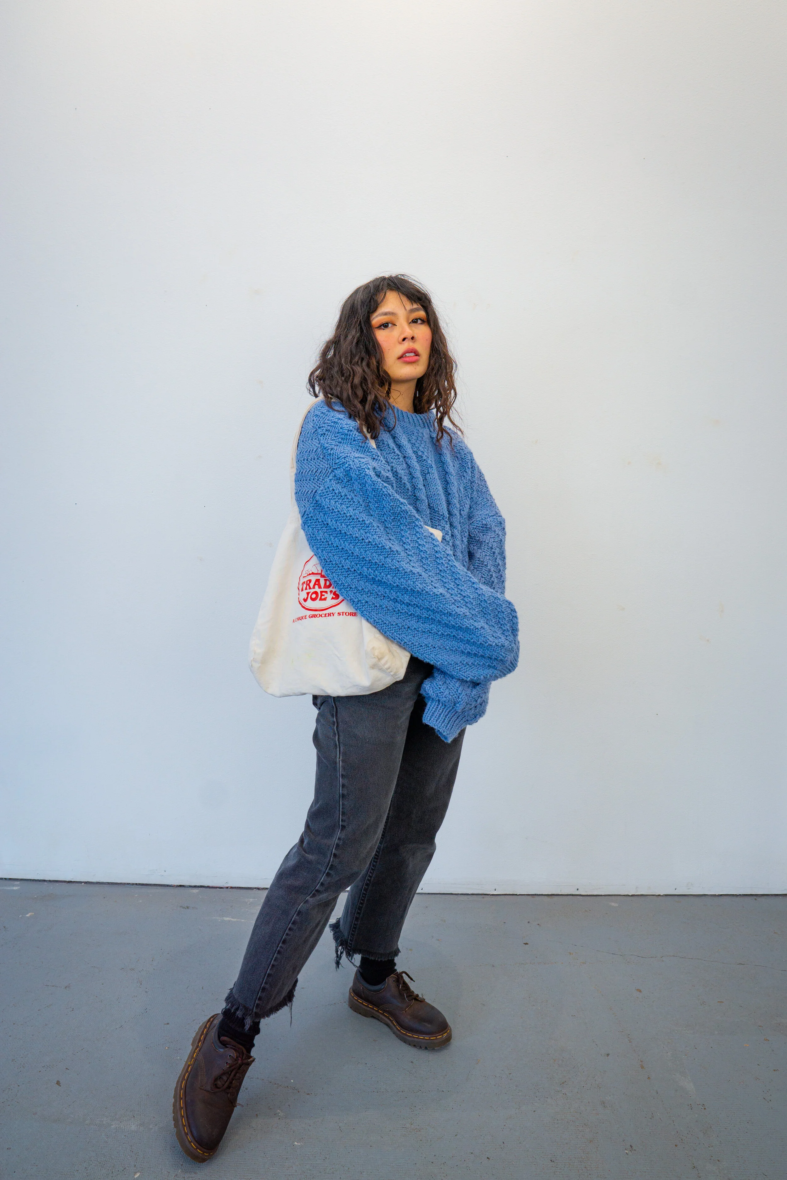 Periwinkle Hand Crochet Sweater