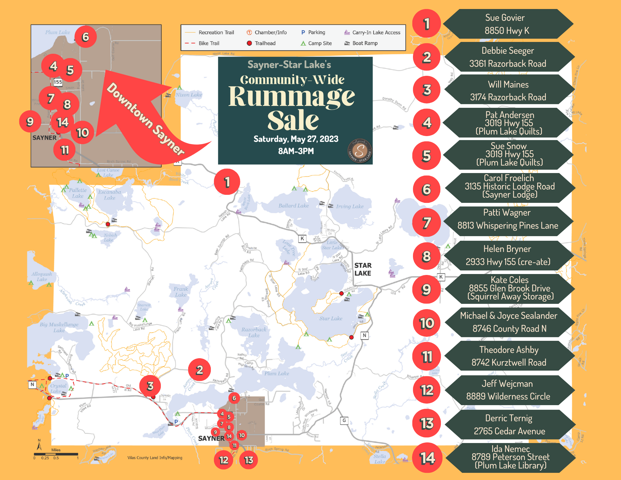 CommunityWide Rummage Sale — SaynerStar Lake Chamber of Commerce