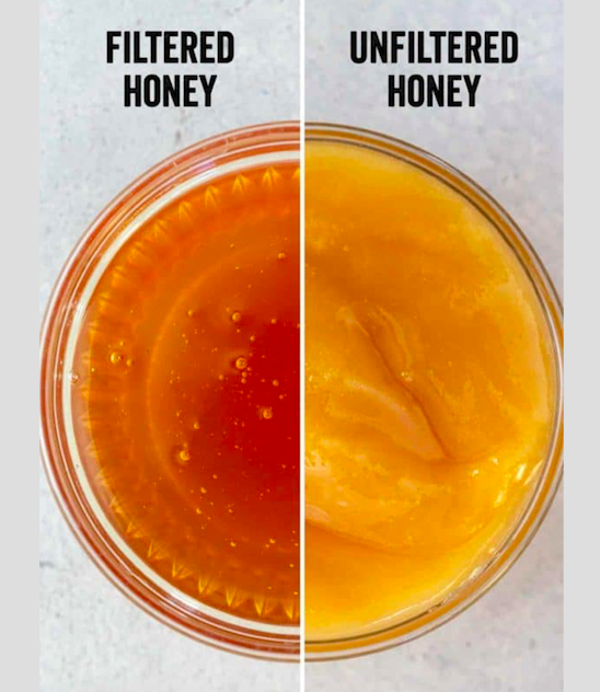 Filtered vs unfiltered honey