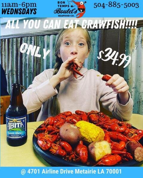 #special #wednsday #crawfish #dealoftheday #metairie #neworleans #boiled #seafood #eatme #food