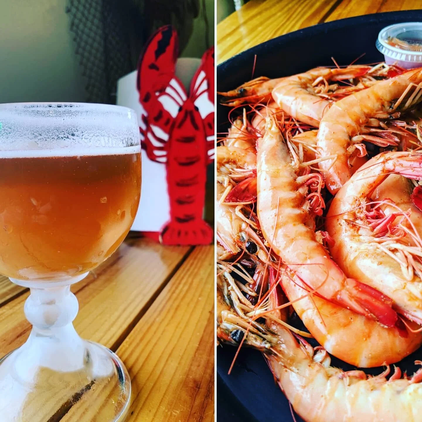 A frosty goblet of beer pairs perfectly with a pile of boiled Gulf shrimp 🦐😂😉
.
.
.
#foodanddrink #pairings #finedining #metairieeats #nolaeats #louisianaseafood #coldbeer 🍺