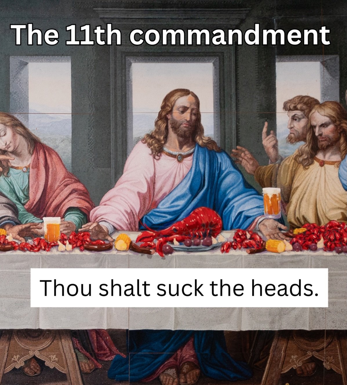 Peel, pinch, suck the head.&nbsp;

Repeat with devotion.&nbsp;

This is holy work 🦞🙏

#crawfish #neworleans #seafood