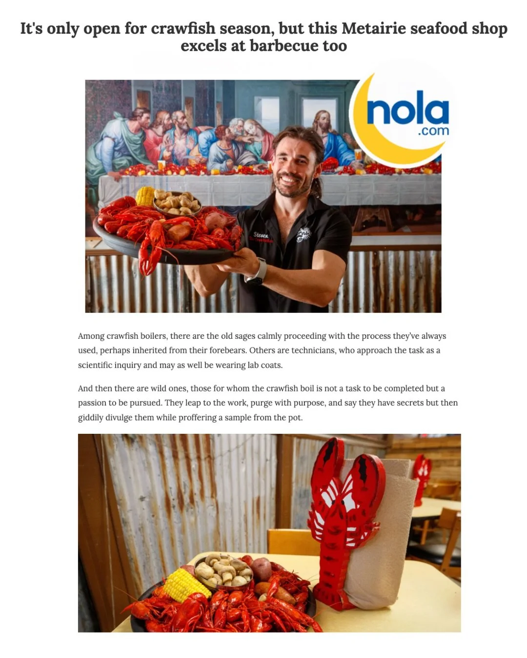 We&rsquo;re truly grateful for the spotlight!

At the heart of everything we do is a deep love for people and a passion for feeding our community, and it means so much to see that story shared.

A special thank you to @ianmcnultynola at @nolanews for