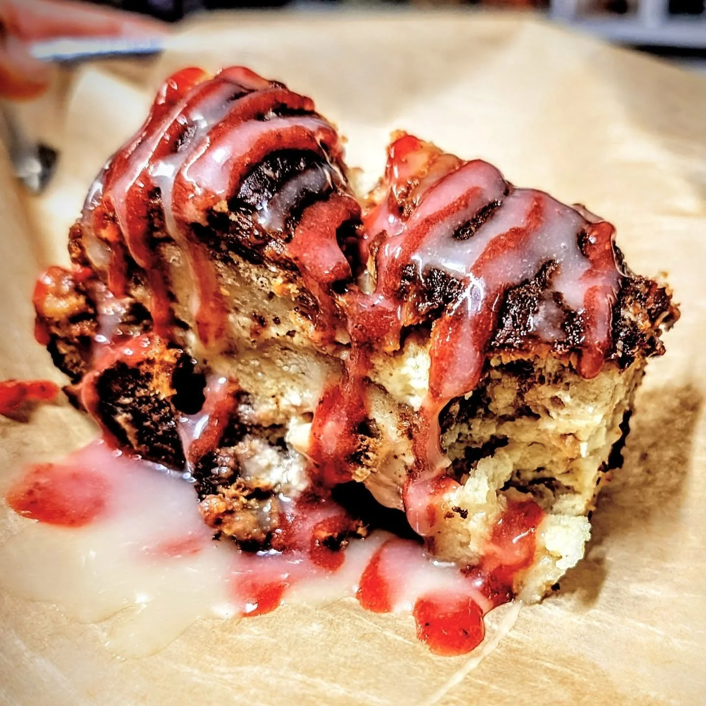 Introducing our newest special:
 "Strawberry Cheesecake Bread Pudding"

Nothing says I definitely didn't forget mother's day like ooey gooey delicious dessert! 
This Sunday bring her a slice of I love you and thanks for making me.
