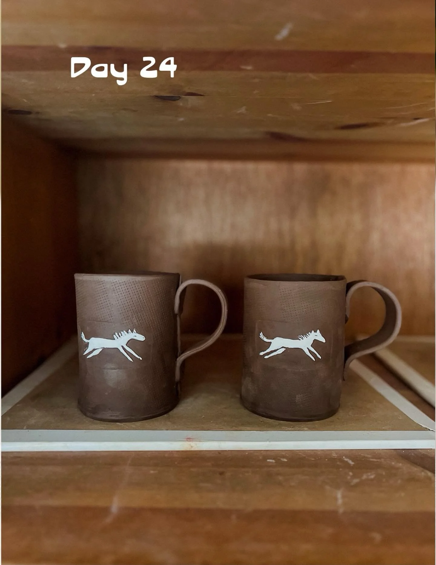 Day 24 of #the100dayproject 🌿 This old cabinet is perfect for drying pieces in the garage. I took the doors off of it years ago and because it has side walls it contains the moisture in a way that lets the pieces dry very slowly. And in the winter v