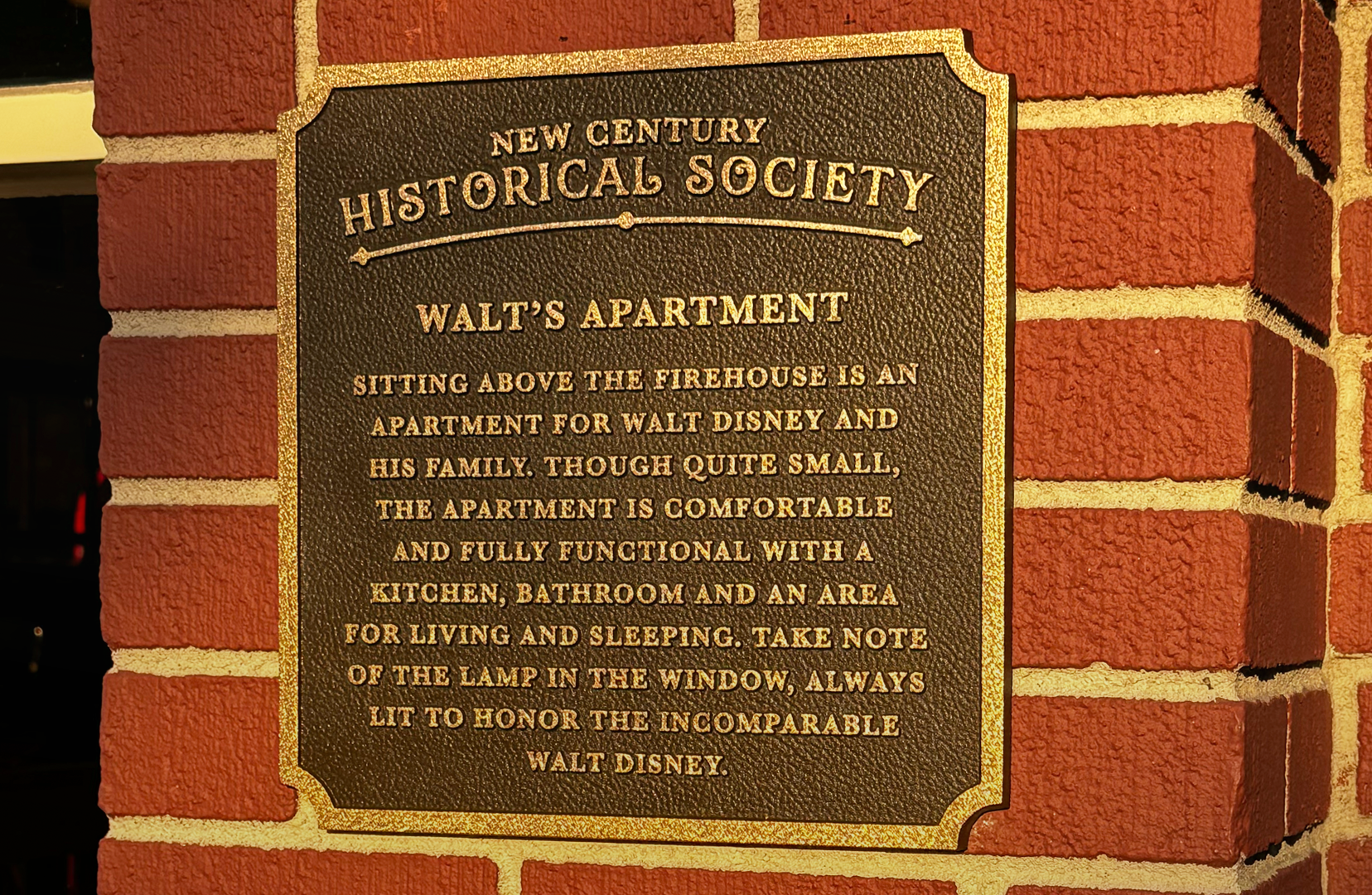 Main Street U.S.A. Historical Dedication Plaques