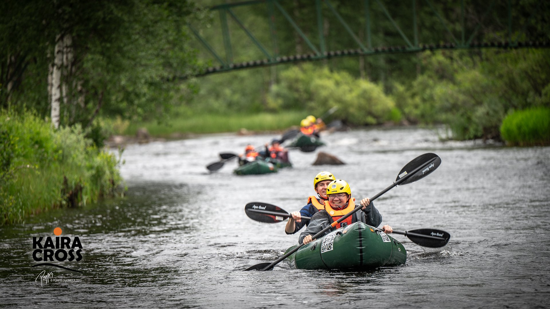 Kairacross Ylläs 2023 – Team Yodelrafter paddling on river Äkäsjoki