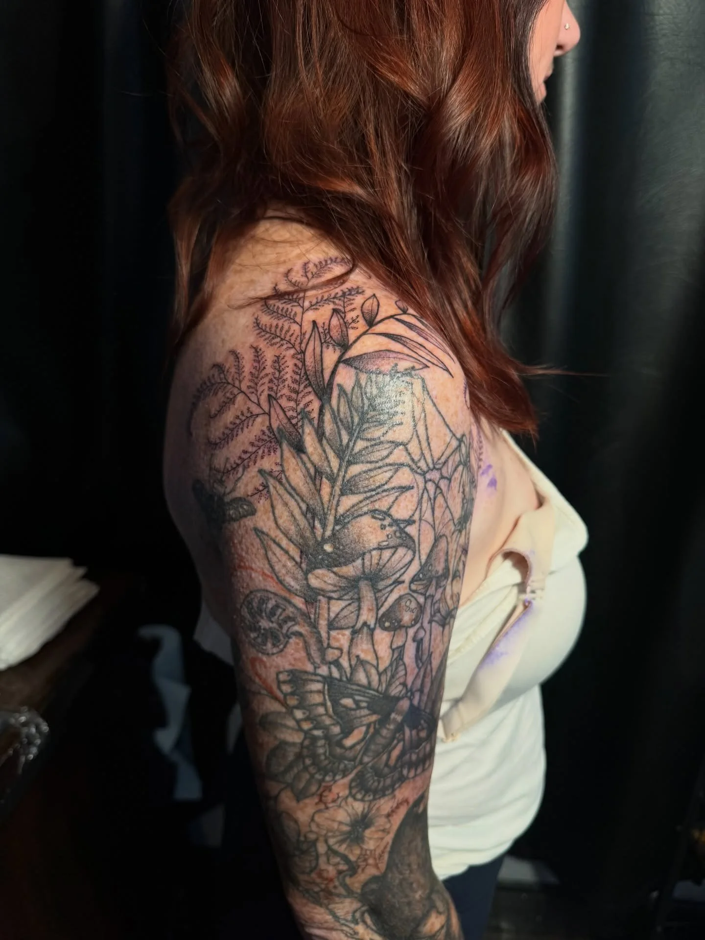 When your tattoo is an aesthetic 🖤
some healed some fresh 

#tattooshop #sandiegotattooartist #forresttattoosleeve #tattoosleeve